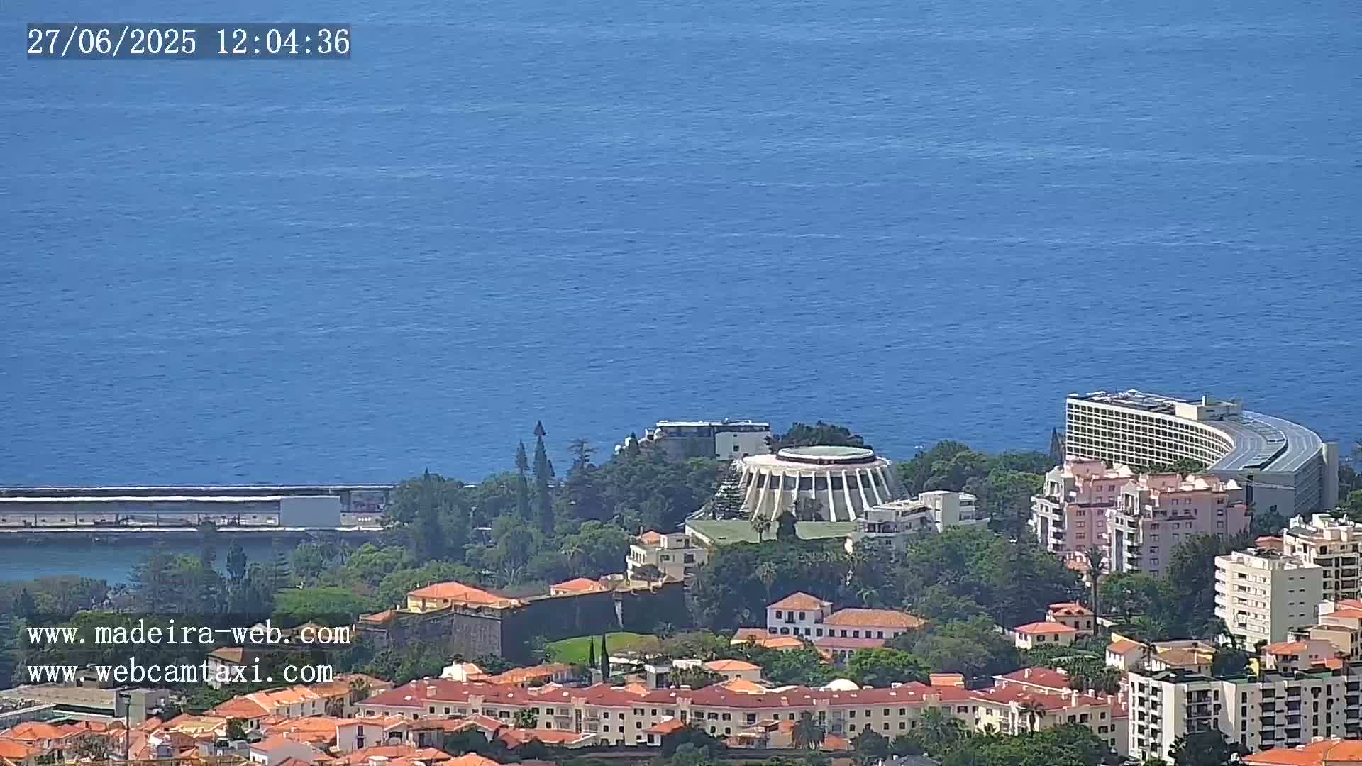 Funchal City  Skyline Live Cam from Sao Roque - Funchal, Madeira, Portugal