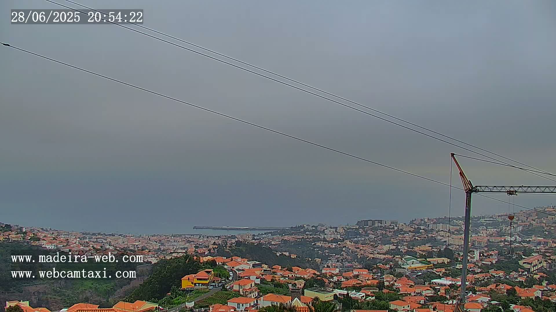 Funchal City  Skyline Live Cam from Sao Roque - Funchal, Madeira, Portugal