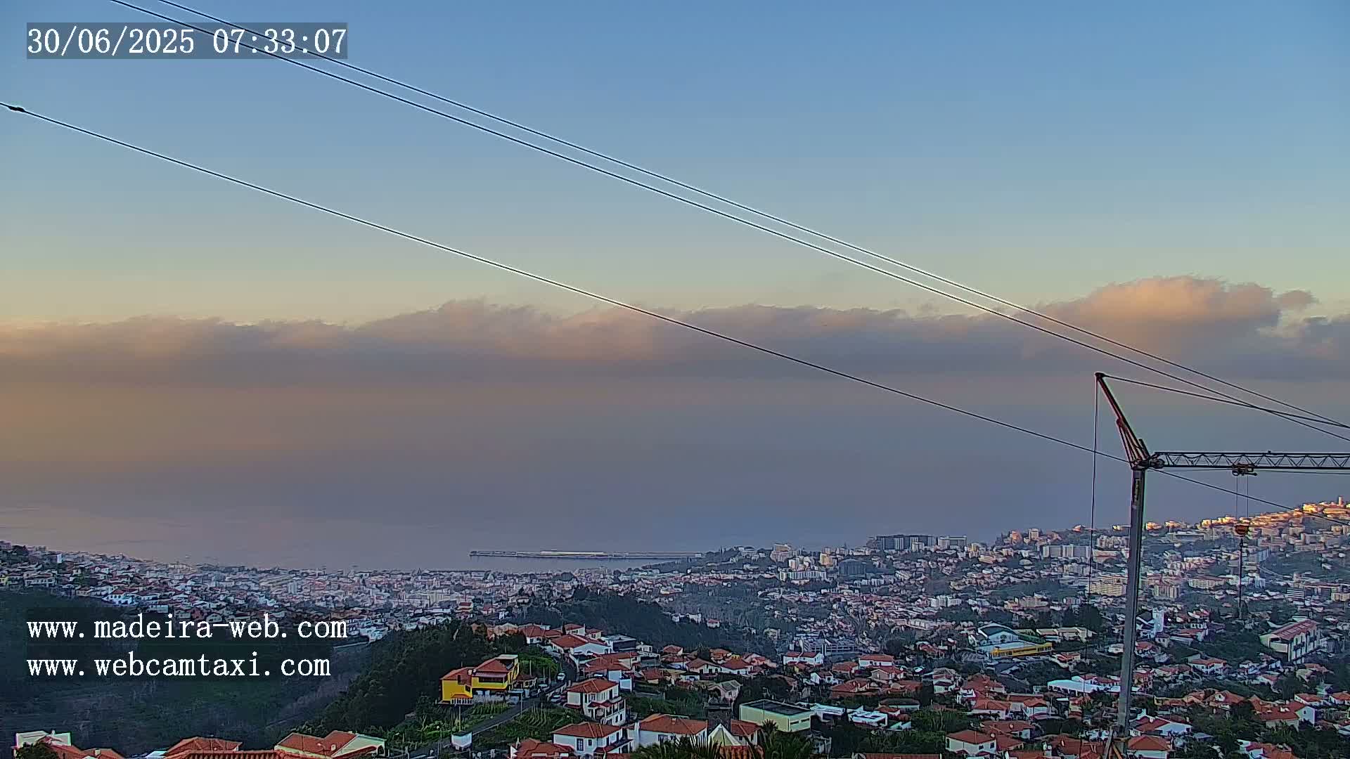Funchal City  Skyline Live Cam from Sao Roque - Funchal, Madeira, Portugal