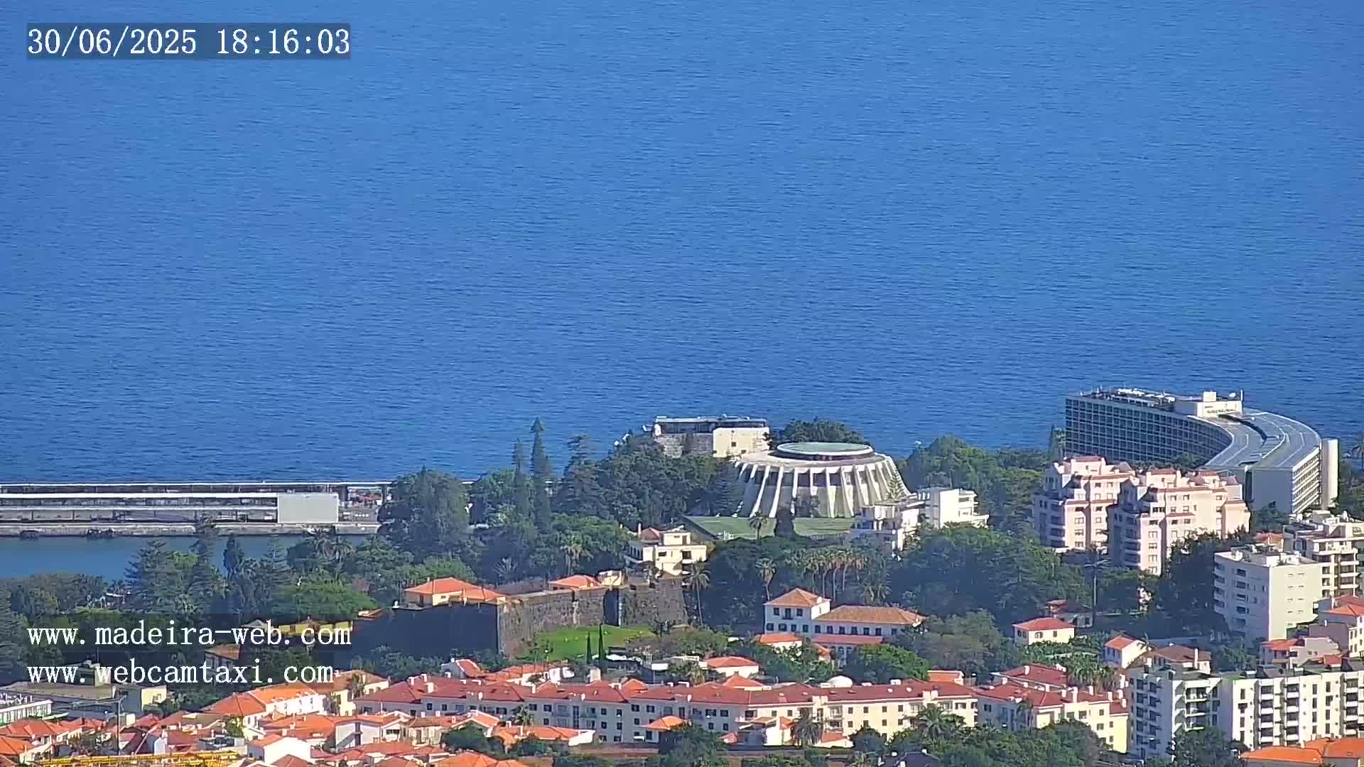 Funchal City  Skyline Live Cam from Sao Roque - Funchal, Madeira, Portugal