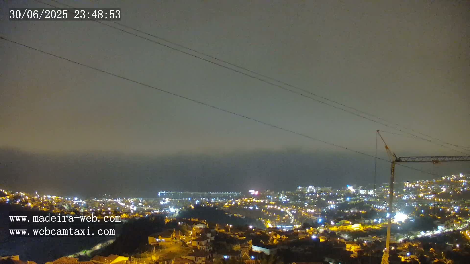 Funchal City  Skyline Live Cam from Sao Roque - Funchal, Madeira, Portugal