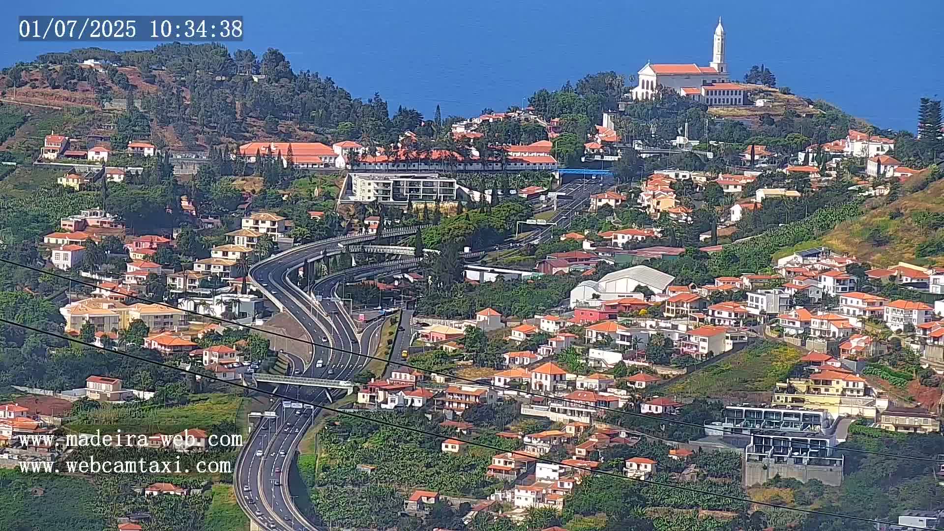 Funchal City  Skyline Live Cam from Sao Roque - Funchal, Madeira, Portugal