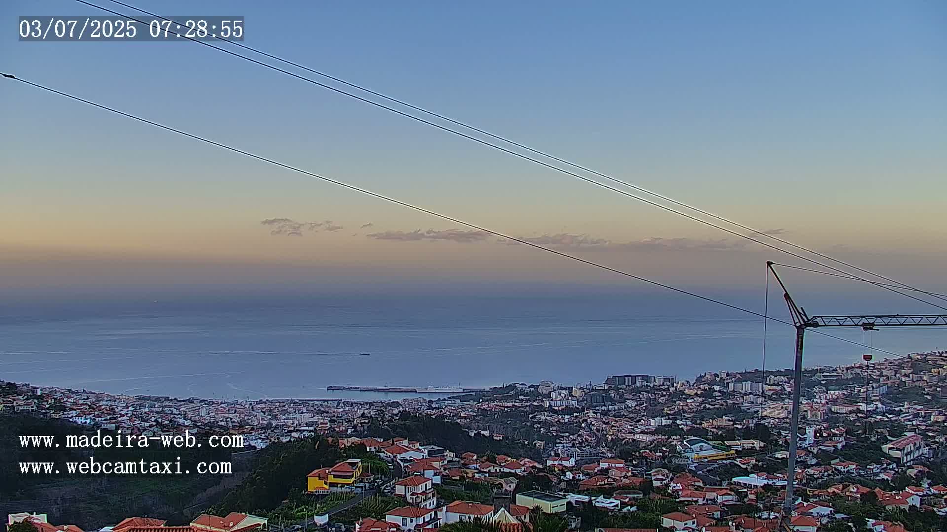 Funchal City  Skyline Live Cam from Sao Roque - Funchal, Madeira, Portugal