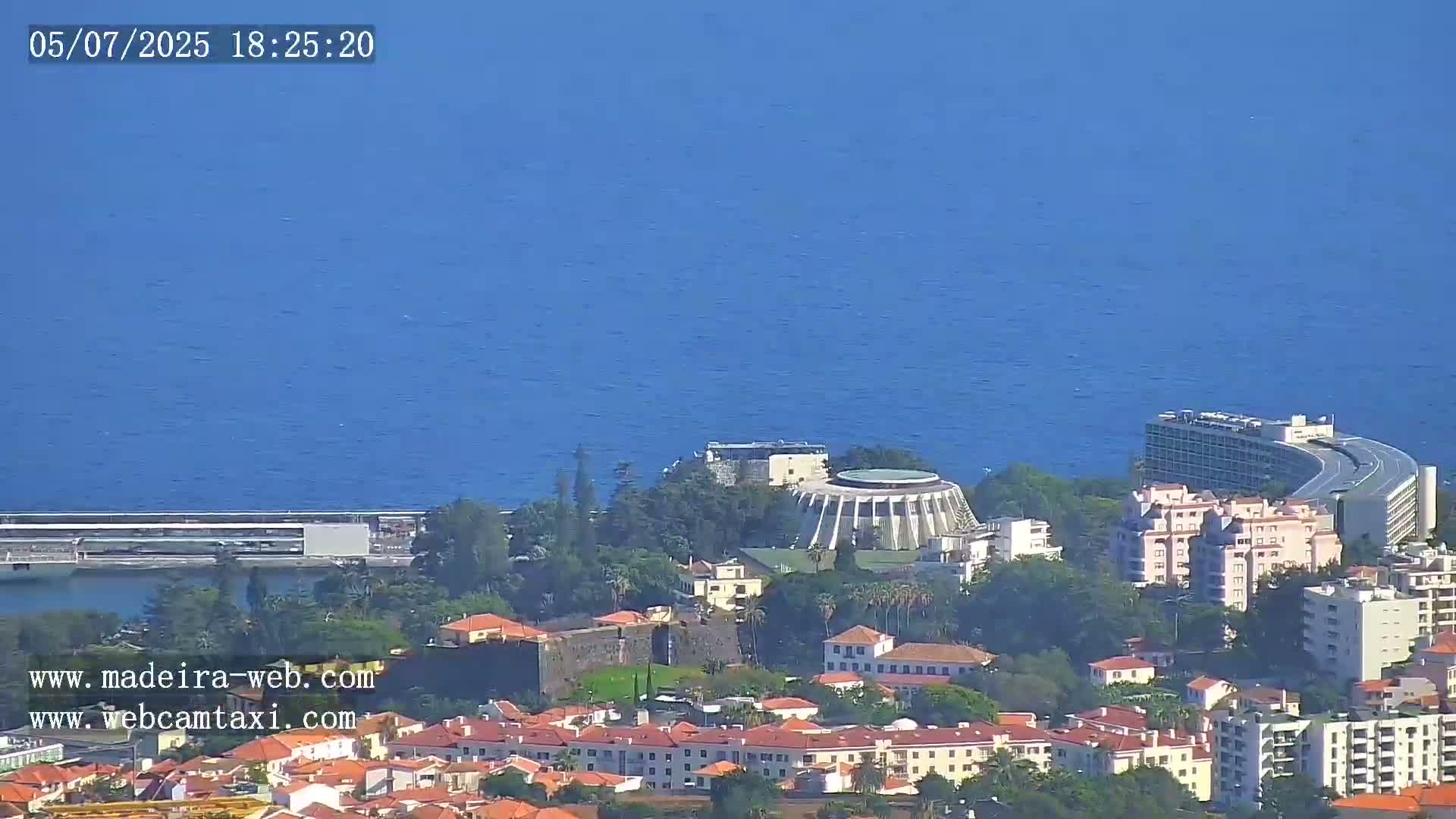 Funchal City  Skyline Live Cam from Sao Roque - Funchal, Madeira, Portugal