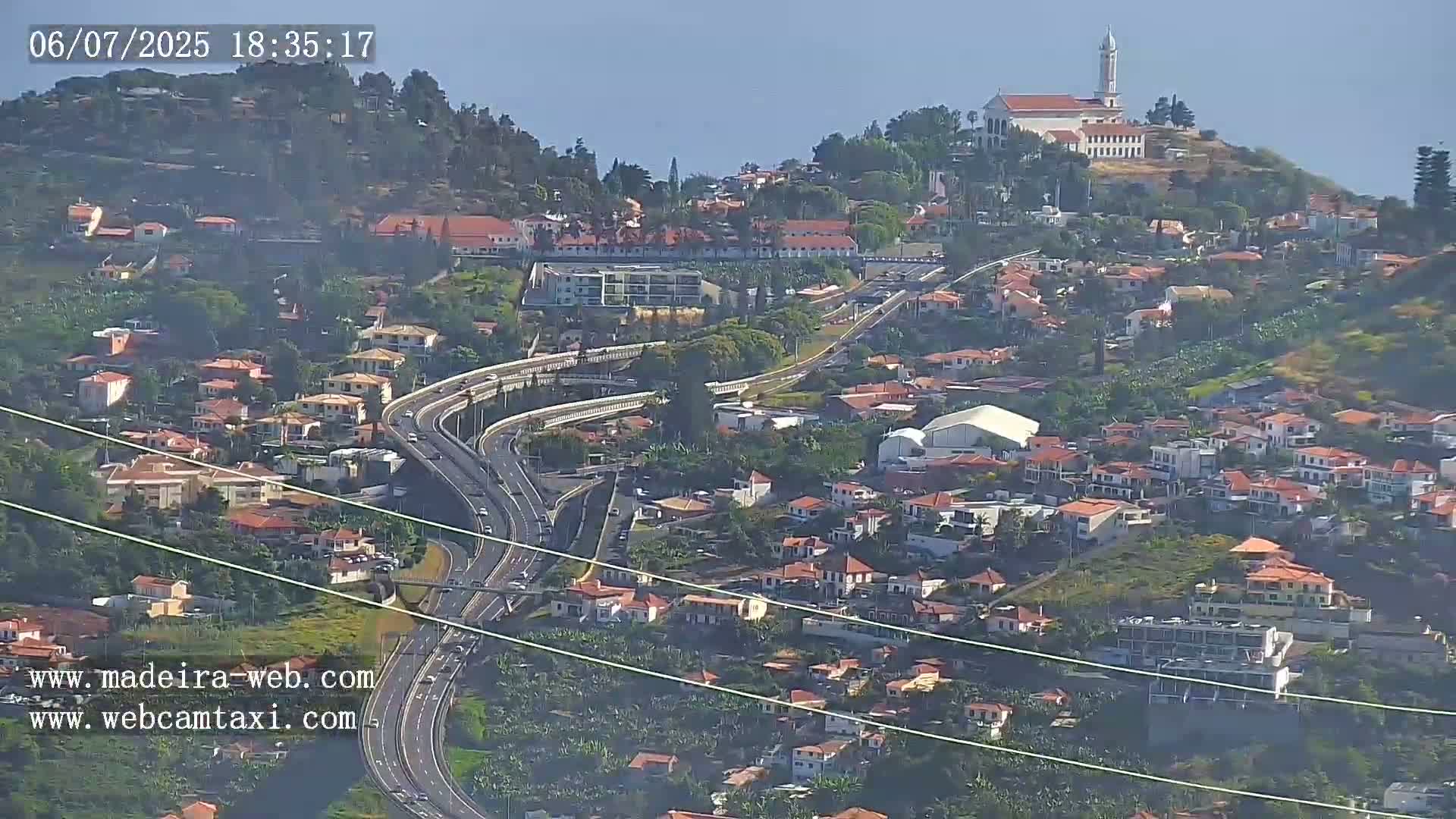 Funchal City  Skyline Live Cam from Sao Roque - Funchal, Madeira, Portugal
