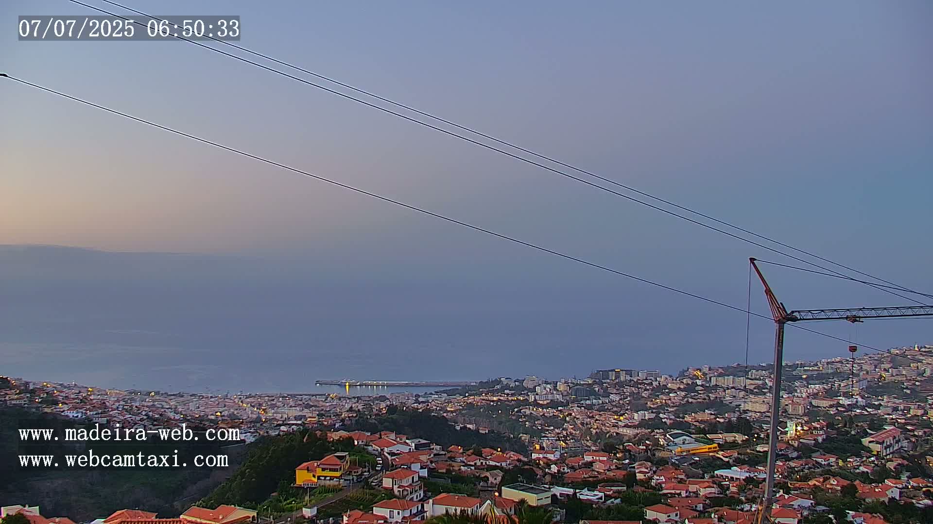 Funchal City  Skyline Live Cam from Sao Roque - Funchal, Madeira, Portugal