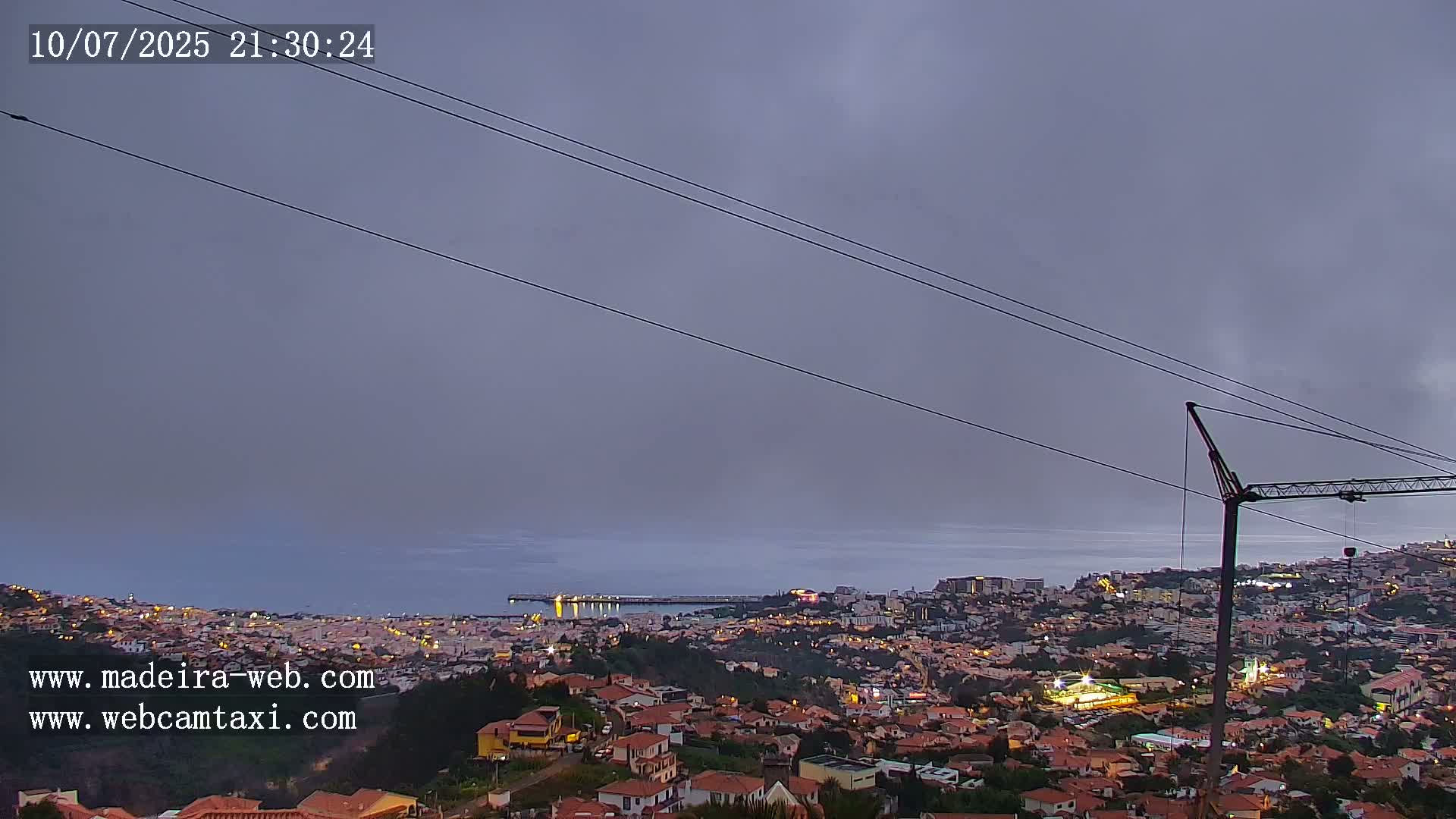 Funchal City  Skyline Live Cam from Sao Roque - Funchal, Madeira, Portugal