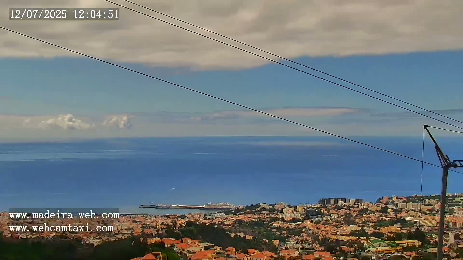 Funchal City  Skyline Live Cam from Sao Roque - Funchal, Madeira, Portugal