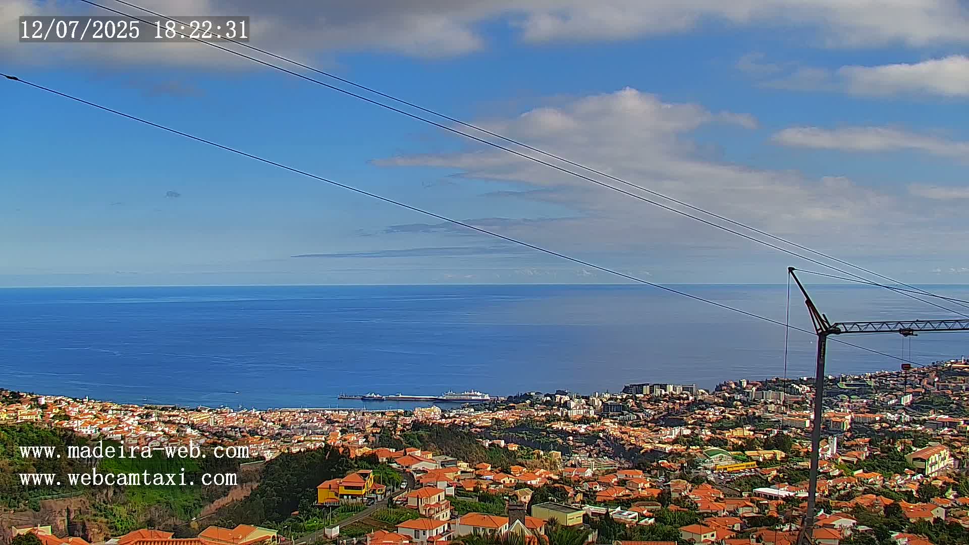 Funchal City  Skyline Live Cam from Sao Roque - Funchal, Madeira, Portugal