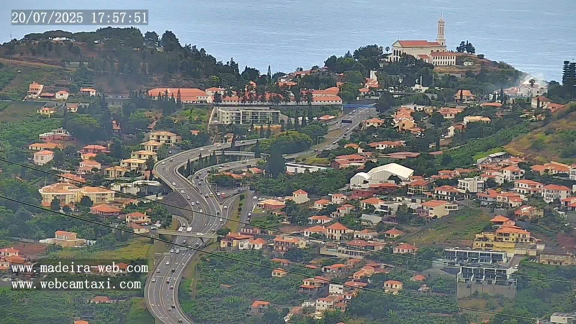 Funchal City  Skyline Live Cam from Sao Roque - Funchal, Madeira, Portugal