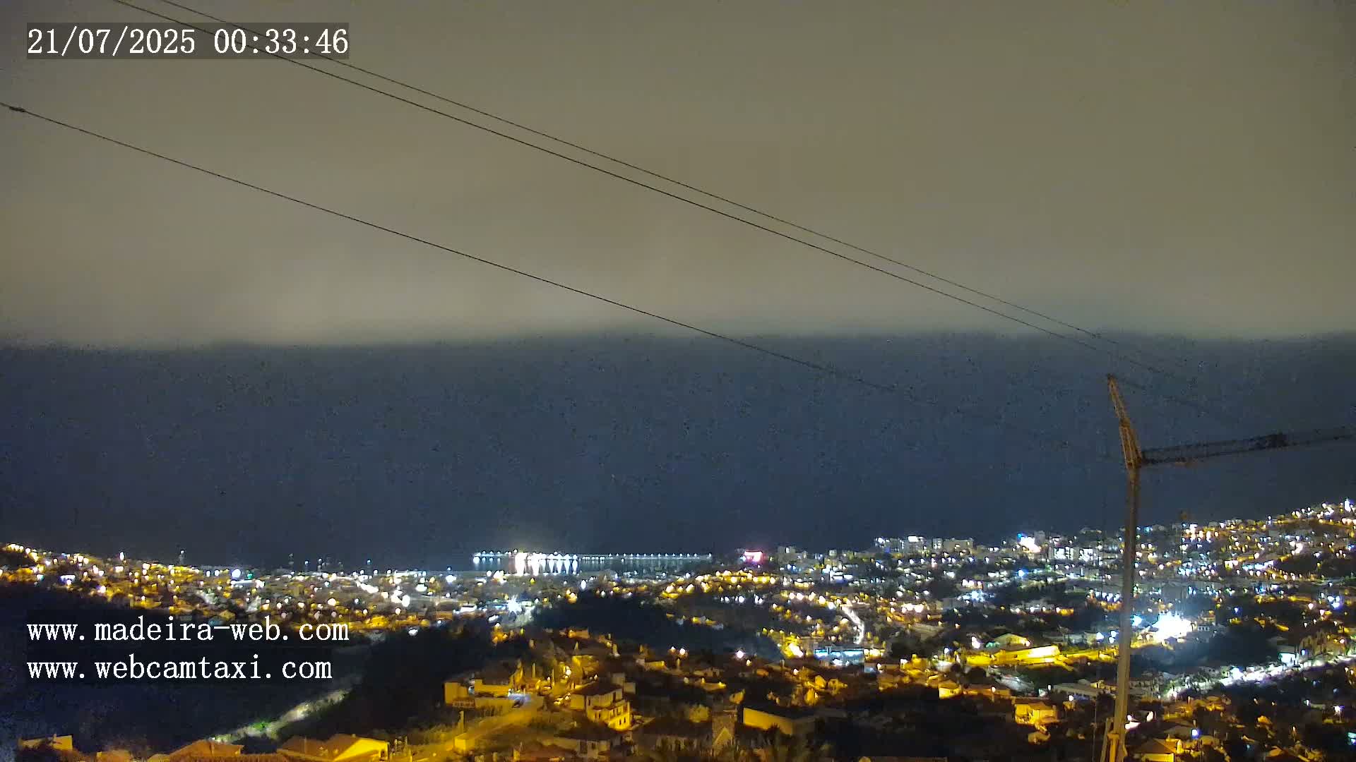 Funchal City  Skyline Live Cam from Sao Roque - Funchal, Madeira, Portugal
