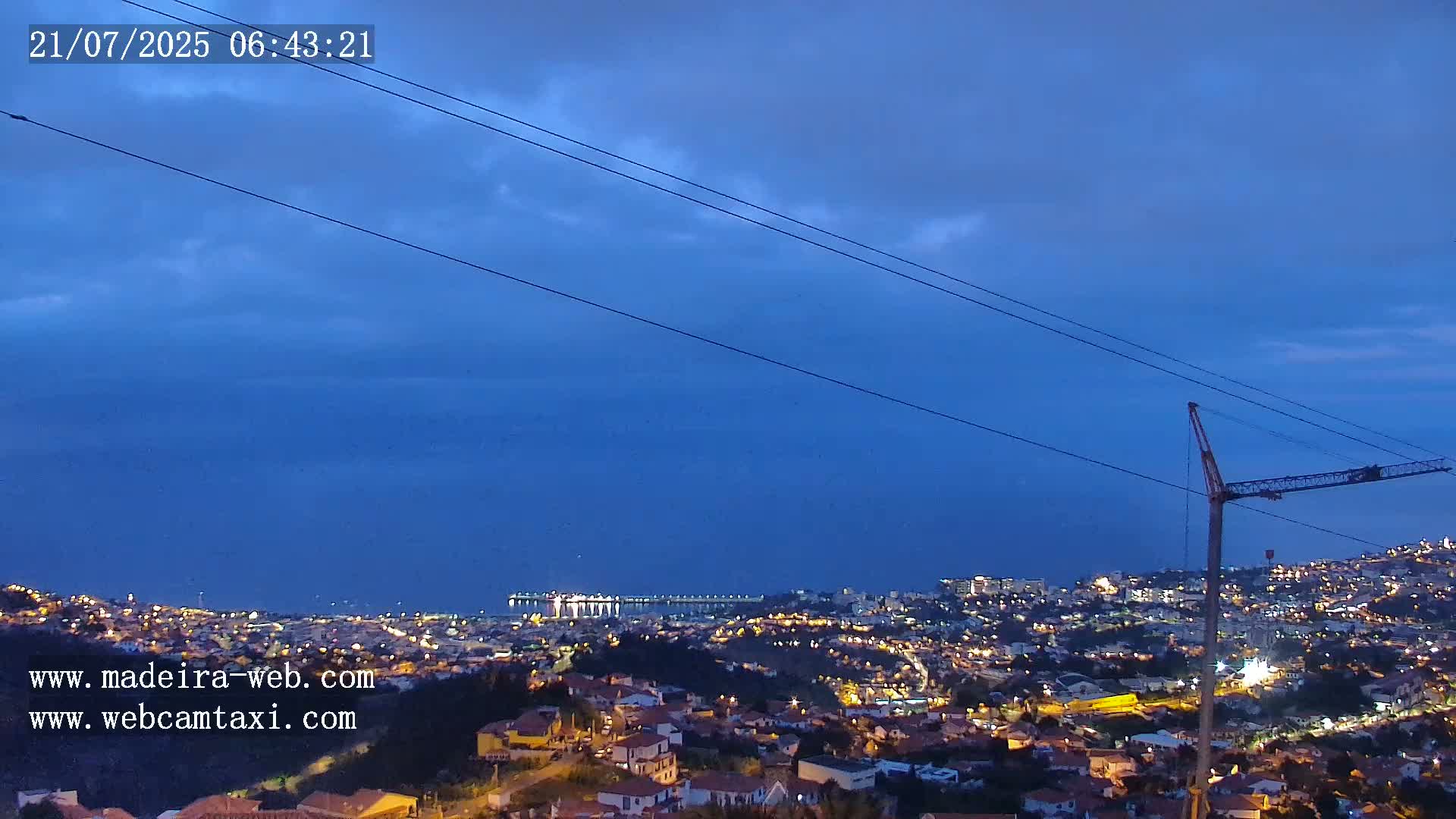 Funchal City  Skyline Live Cam from Sao Roque - Funchal, Madeira, Portugal