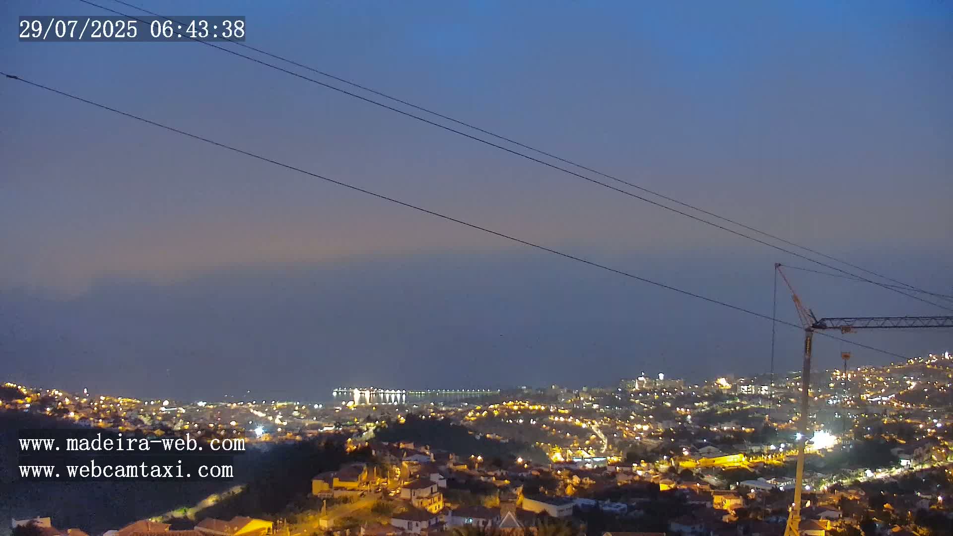 Funchal City  Skyline Live Cam from Sao Roque - Funchal, Madeira, Portugal