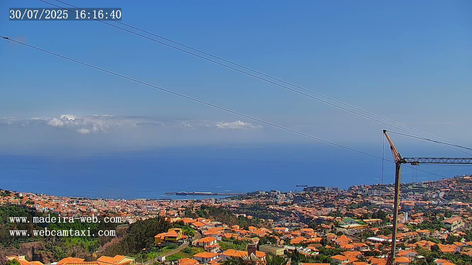 Funchal City  Skyline Live Cam from Sao Roque - Funchal, Madeira, Portugal
