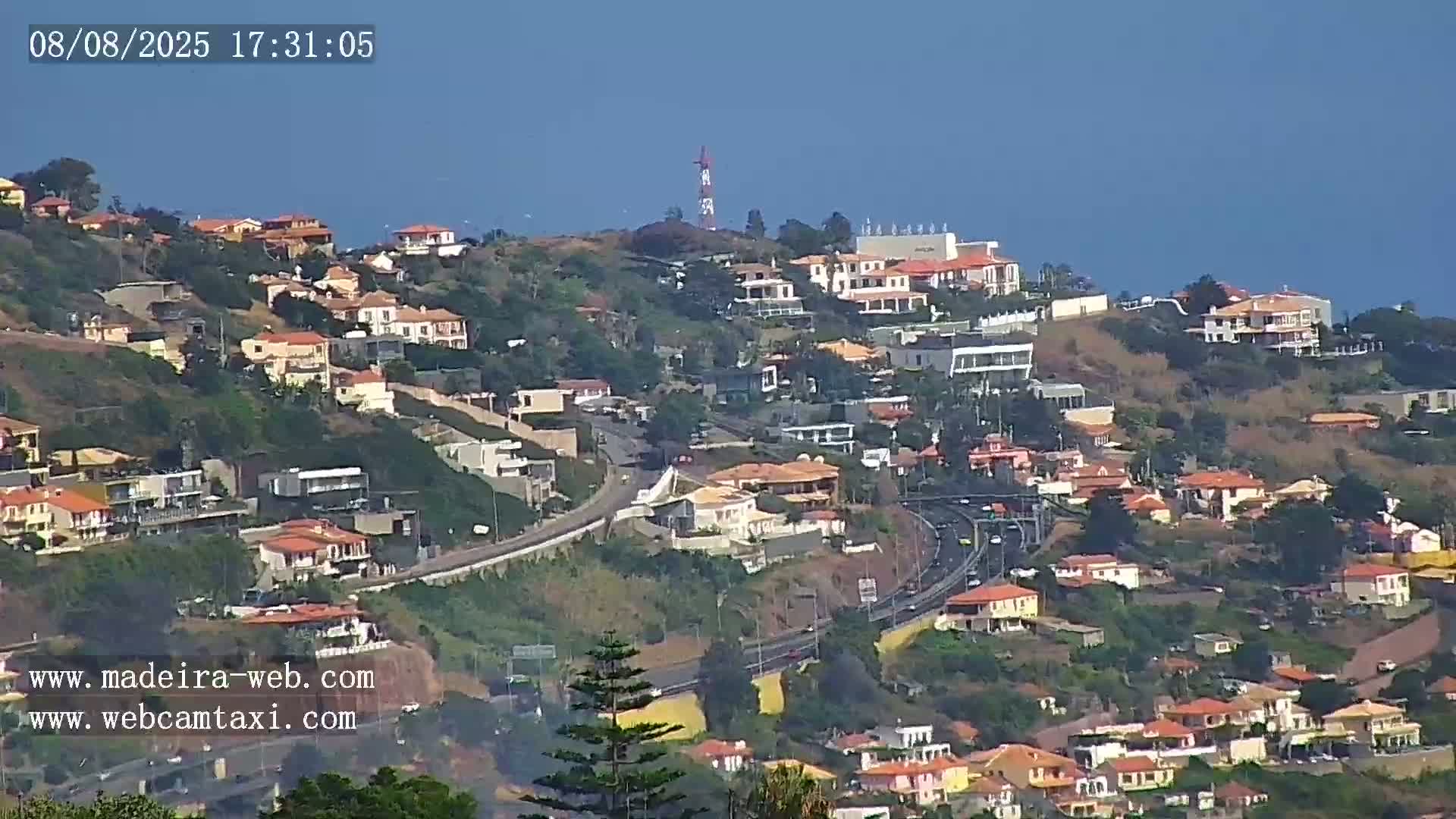 Funchal City  Skyline Live Cam from Sao Roque - Funchal, Madeira, Portugal