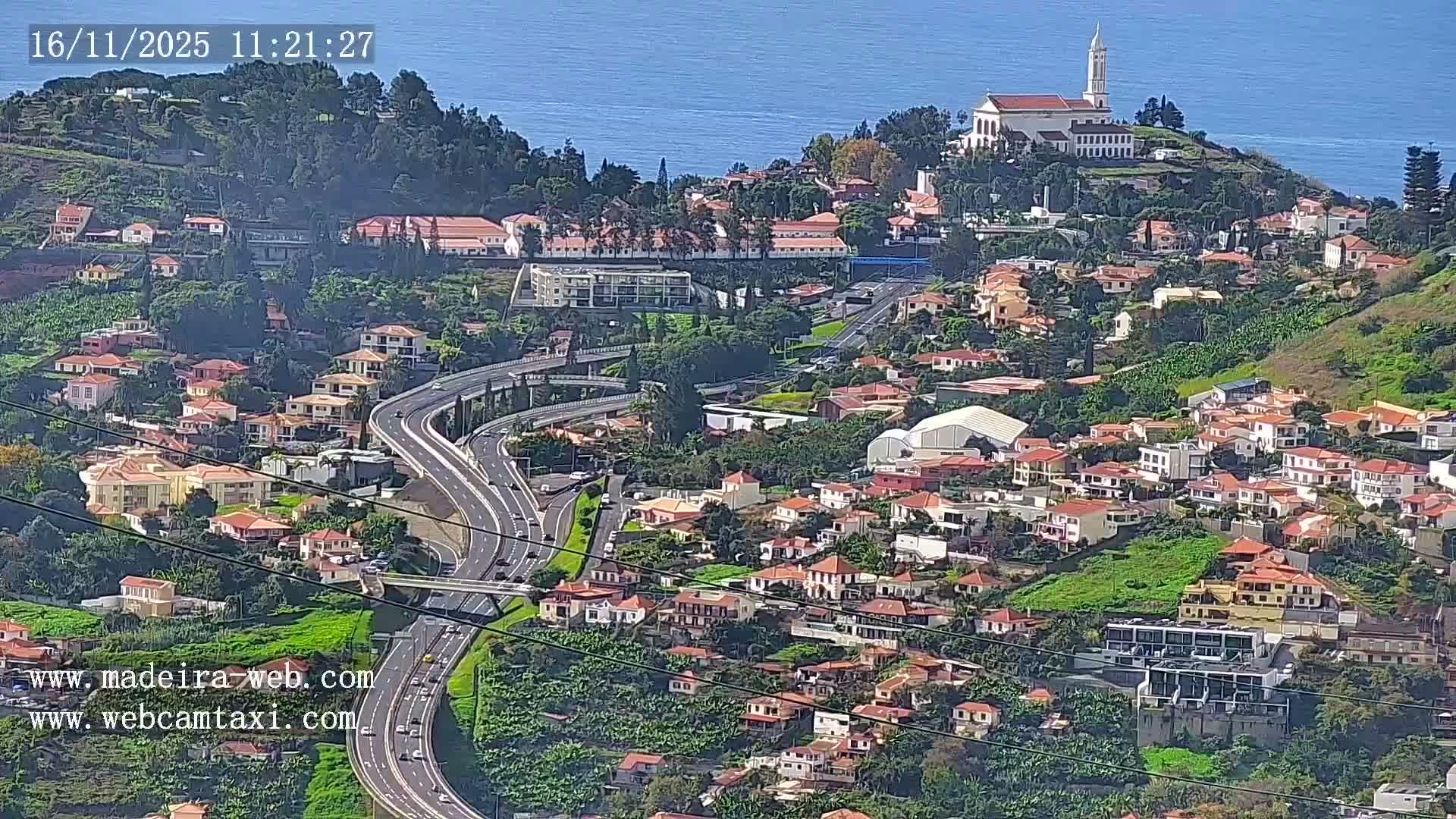 Funchal City  Skyline Live Cam from Sao Roque - Funchal, Madeira, Portugal