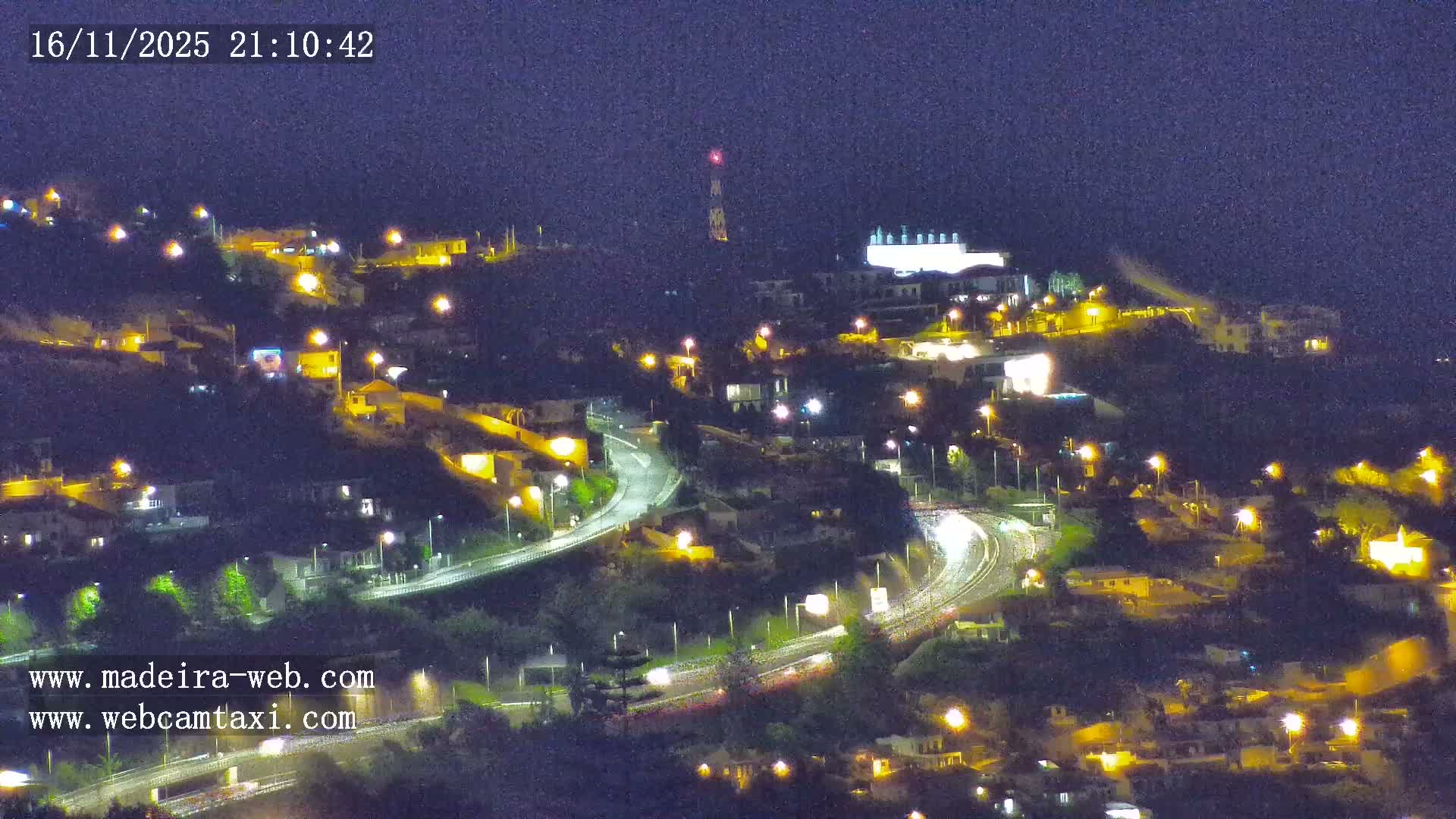 Funchal City  Skyline Live Cam from Sao Roque - Funchal, Madeira, Portugal