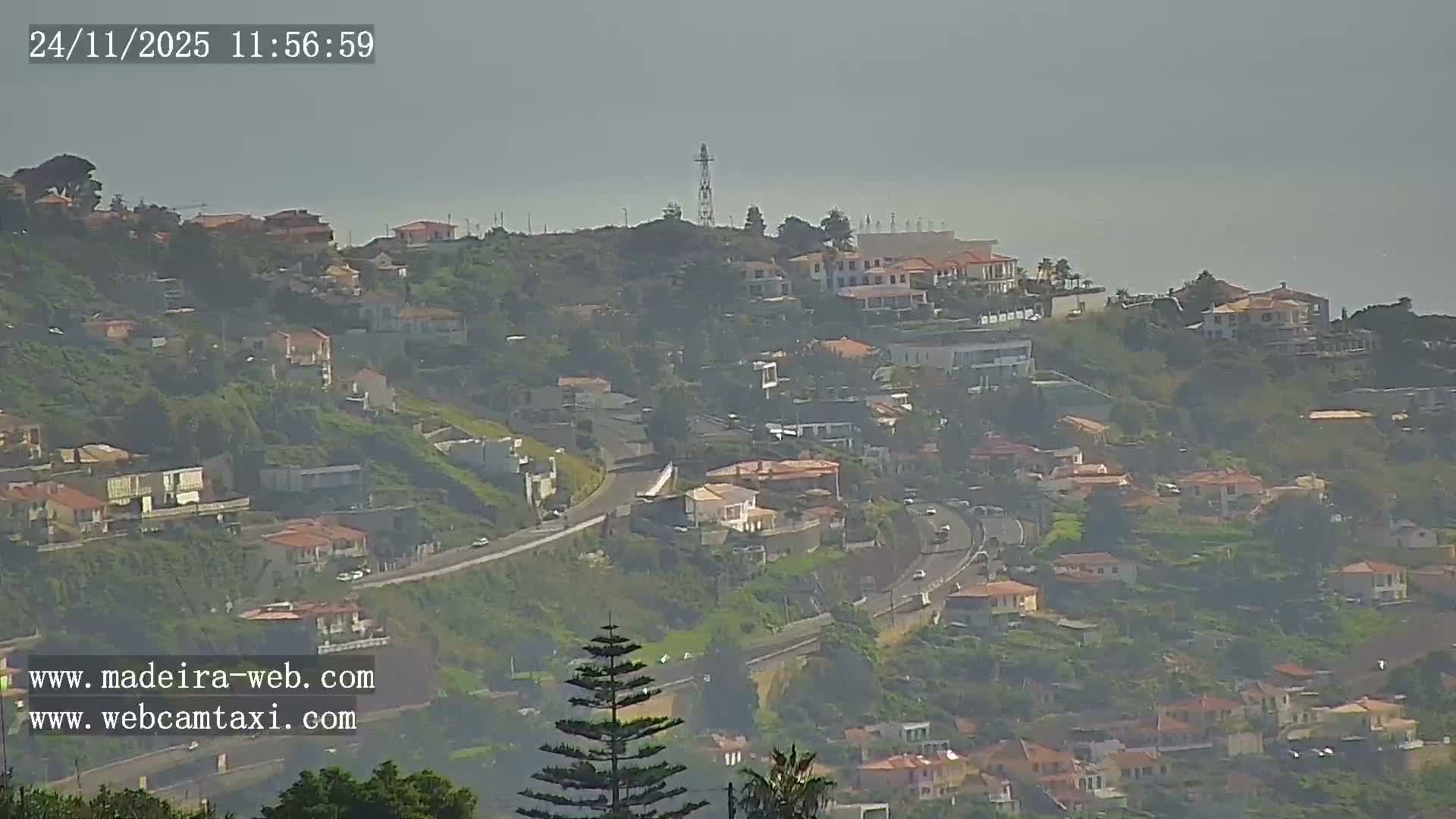 Funchal City  Skyline Live Cam from Sao Roque - Funchal, Madeira, Portugal