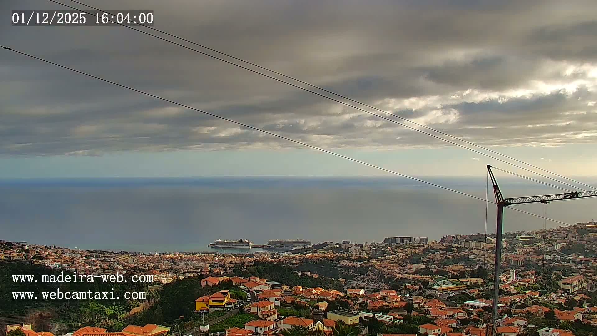 Funchal City  Skyline Live Cam from Sao Roque - Funchal, Madeira, Portugal