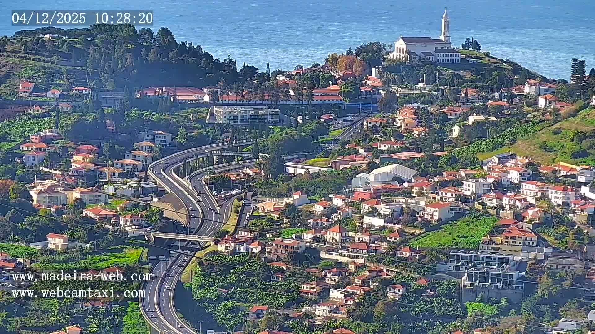 Funchal City  Skyline Live Cam from Sao Roque - Funchal, Madeira, Portugal