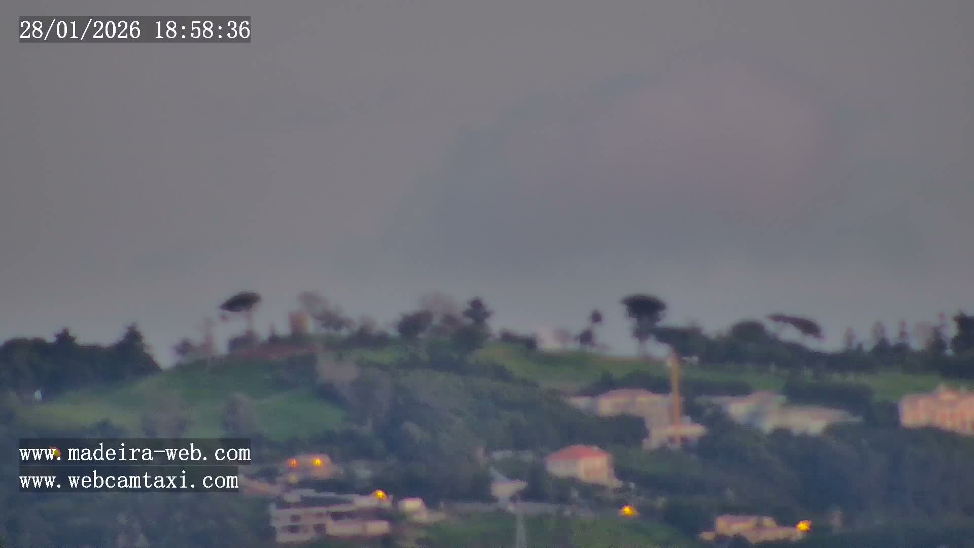 Funchal City  Skyline Live Cam from Sao Roque - Funchal, Madeira, Portugal