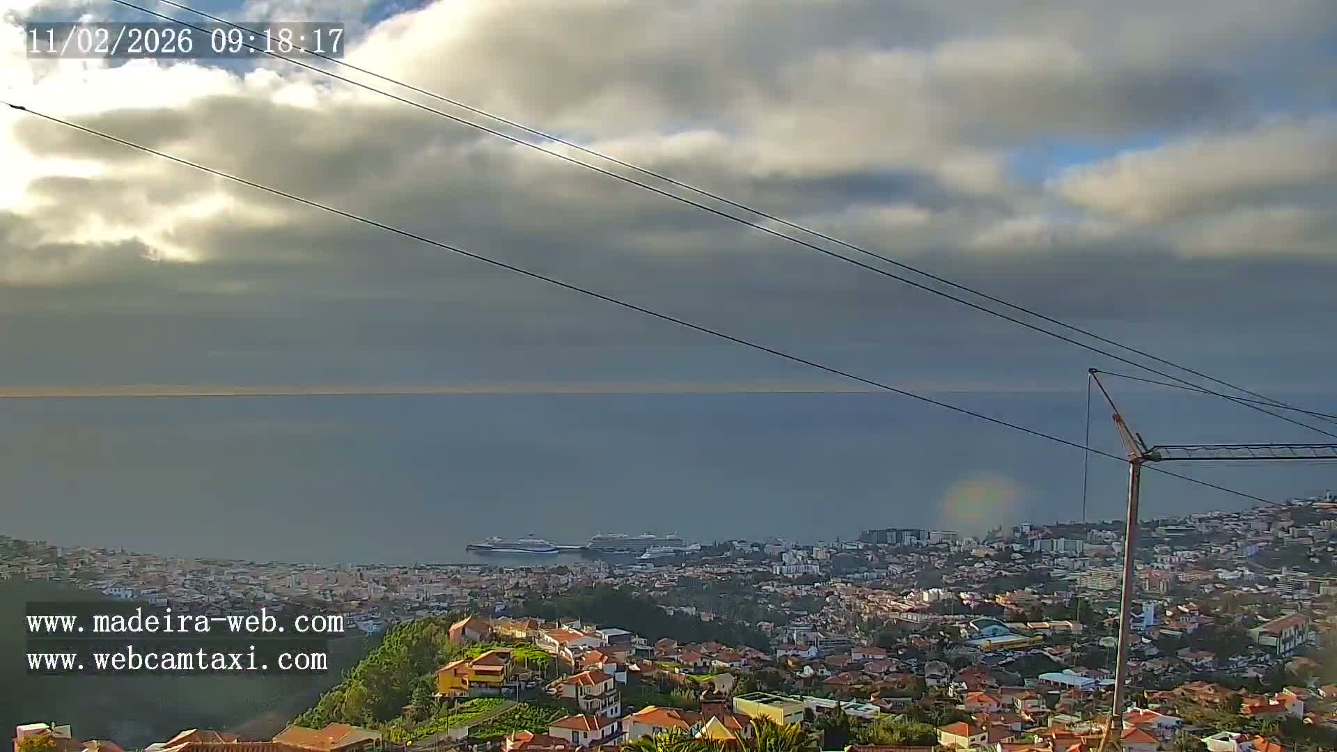 Funchal City  Skyline Live Cam from Sao Roque - Funchal, Madeira, Portugal