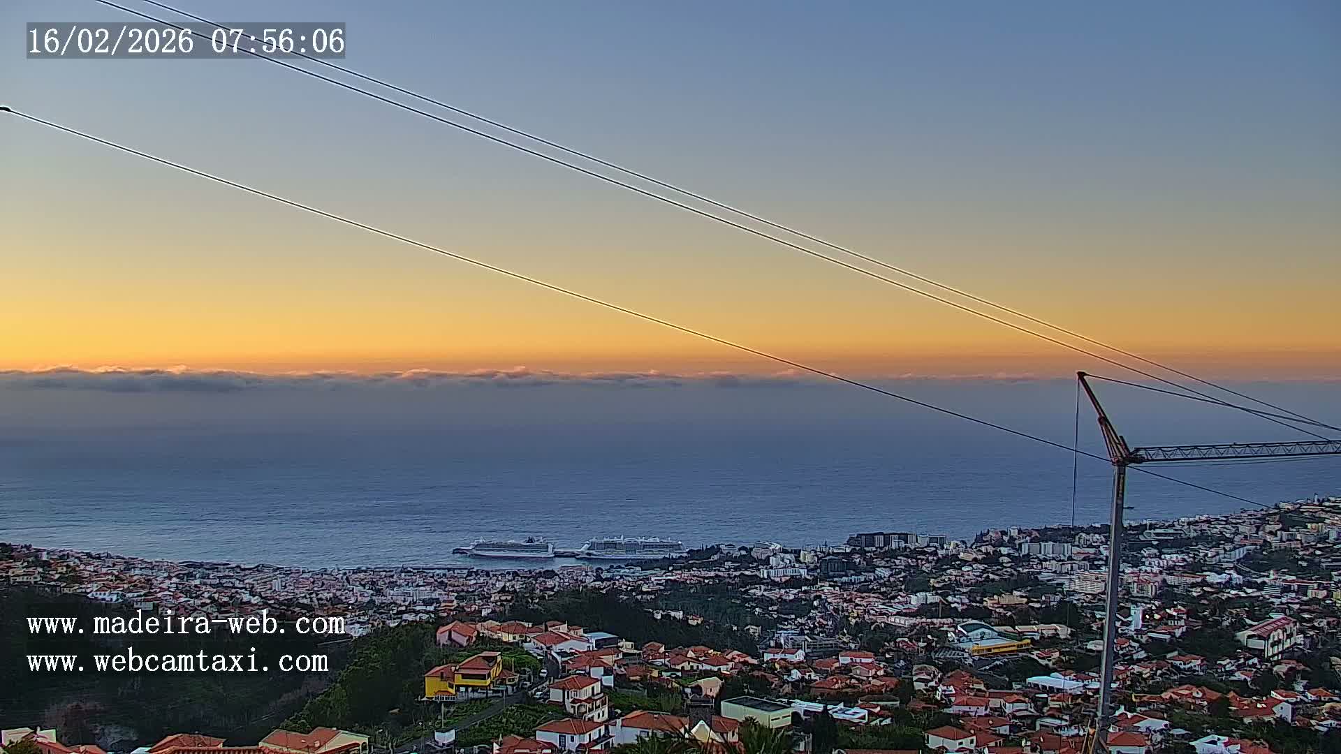 Funchal City  Skyline Live Cam from Sao Roque - Funchal, Madeira, Portugal