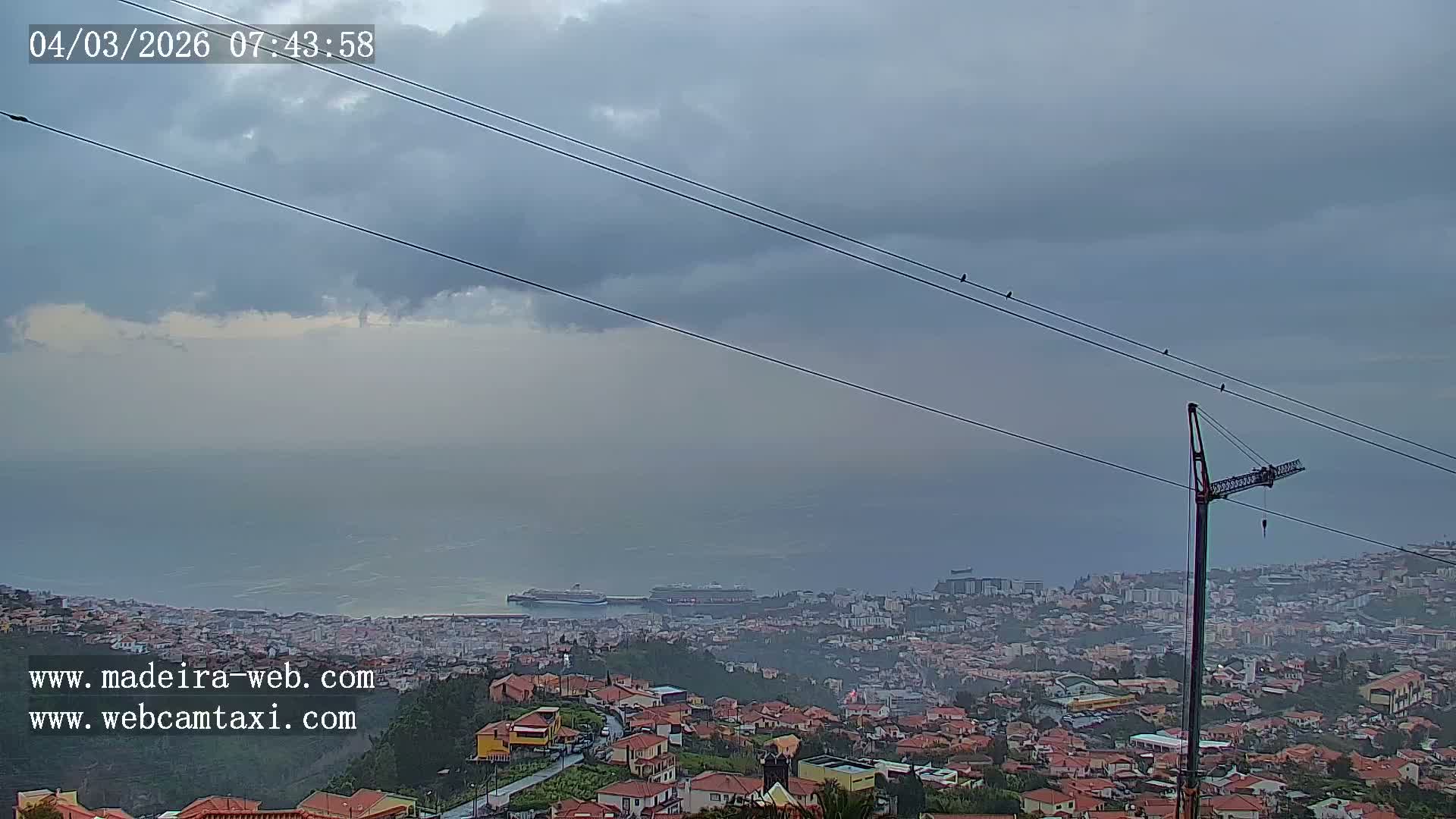 Funchal City  Skyline Live Cam from Sao Roque - Funchal, Madeira, Portugal