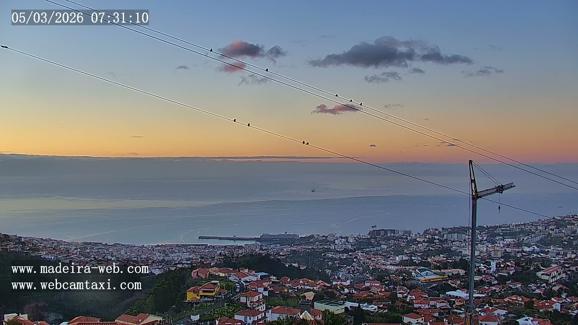Funchal City  Skyline Live Cam from Sao Roque - Funchal, Madeira, Portugal