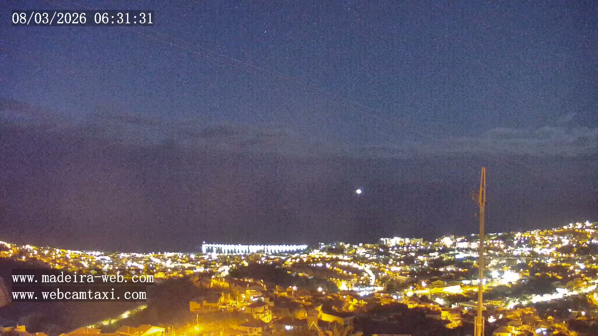 Funchal City  Skyline Live Cam from Sao Roque - Funchal, Madeira, Portugal