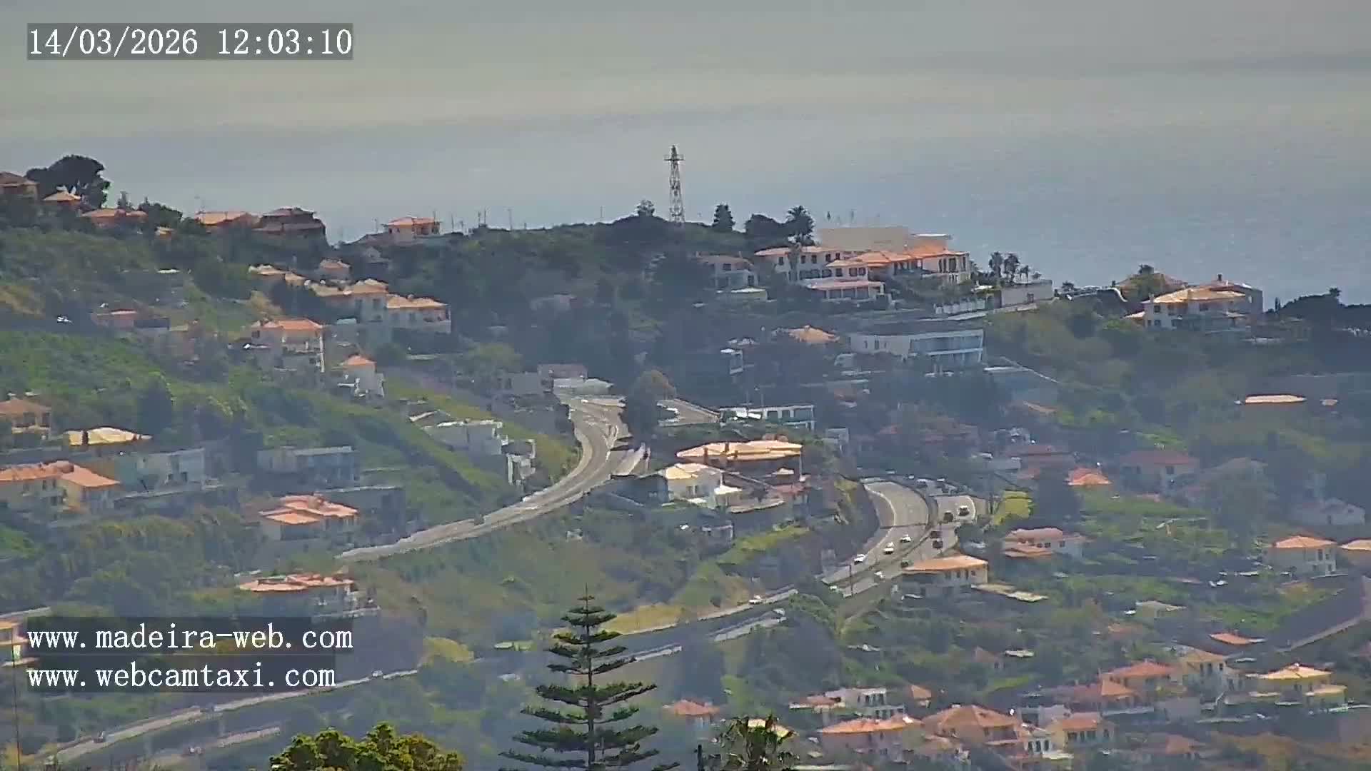 Funchal City  Skyline Live Cam from Sao Roque - Funchal, Madeira, Portugal