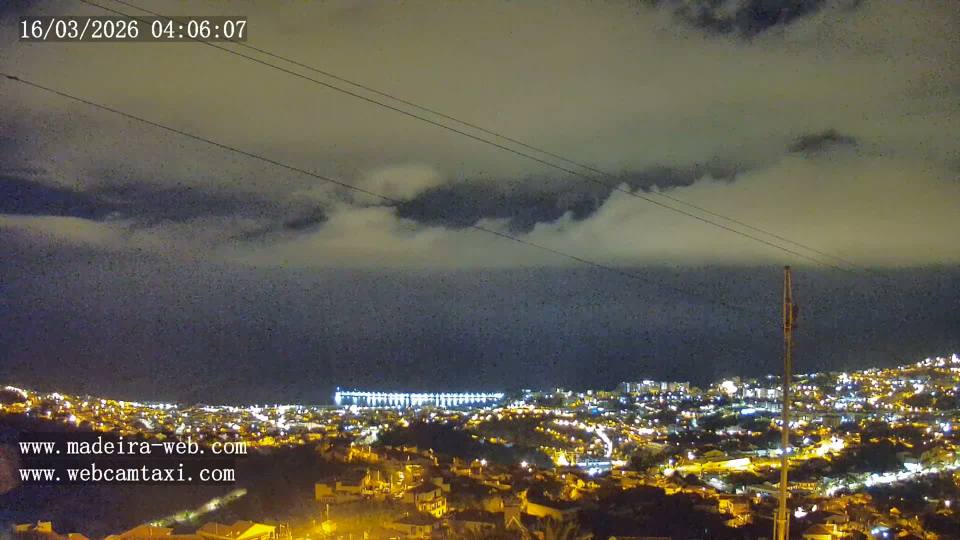Funchal City  Skyline Live Cam from Sao Roque - Funchal, Madeira, Portugal