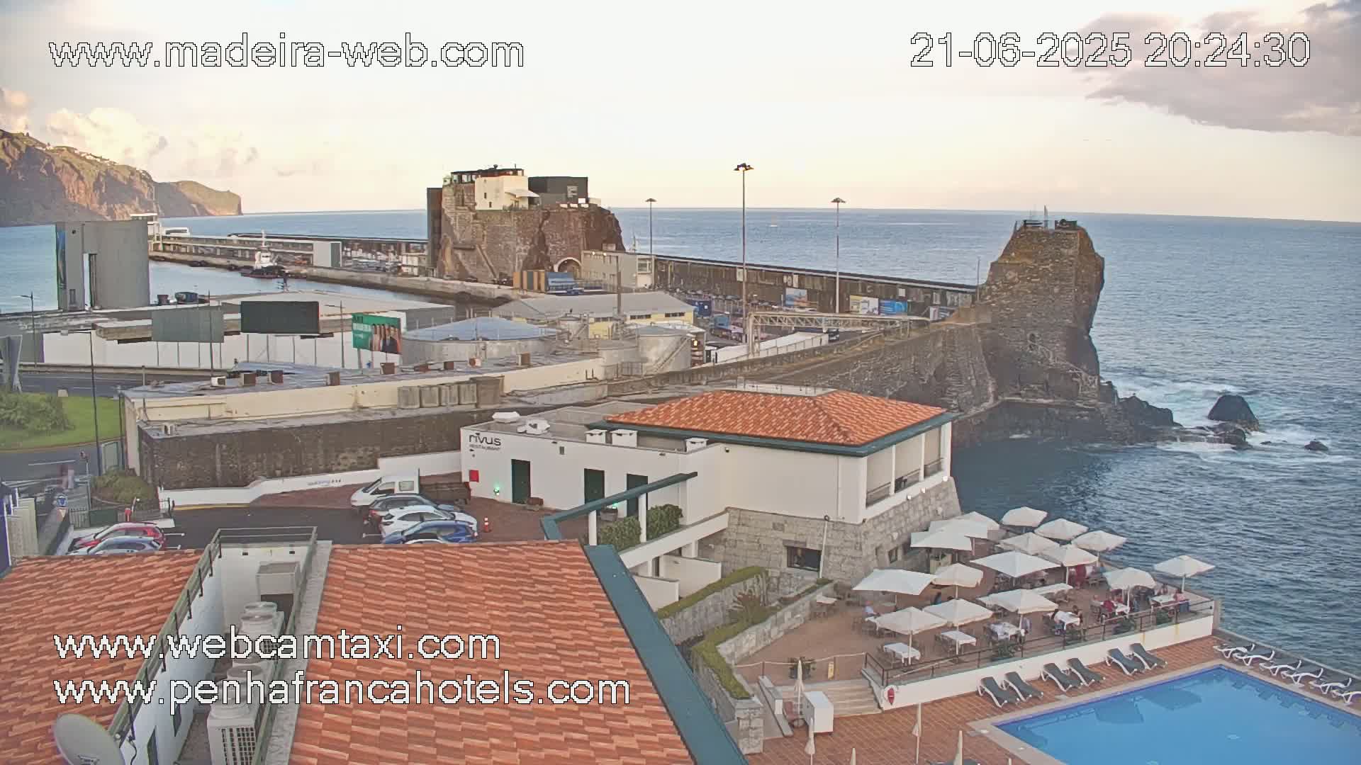Funchal City View from Penha de Franca Hotel Live Cam - Funchal, Madeira, Portugal