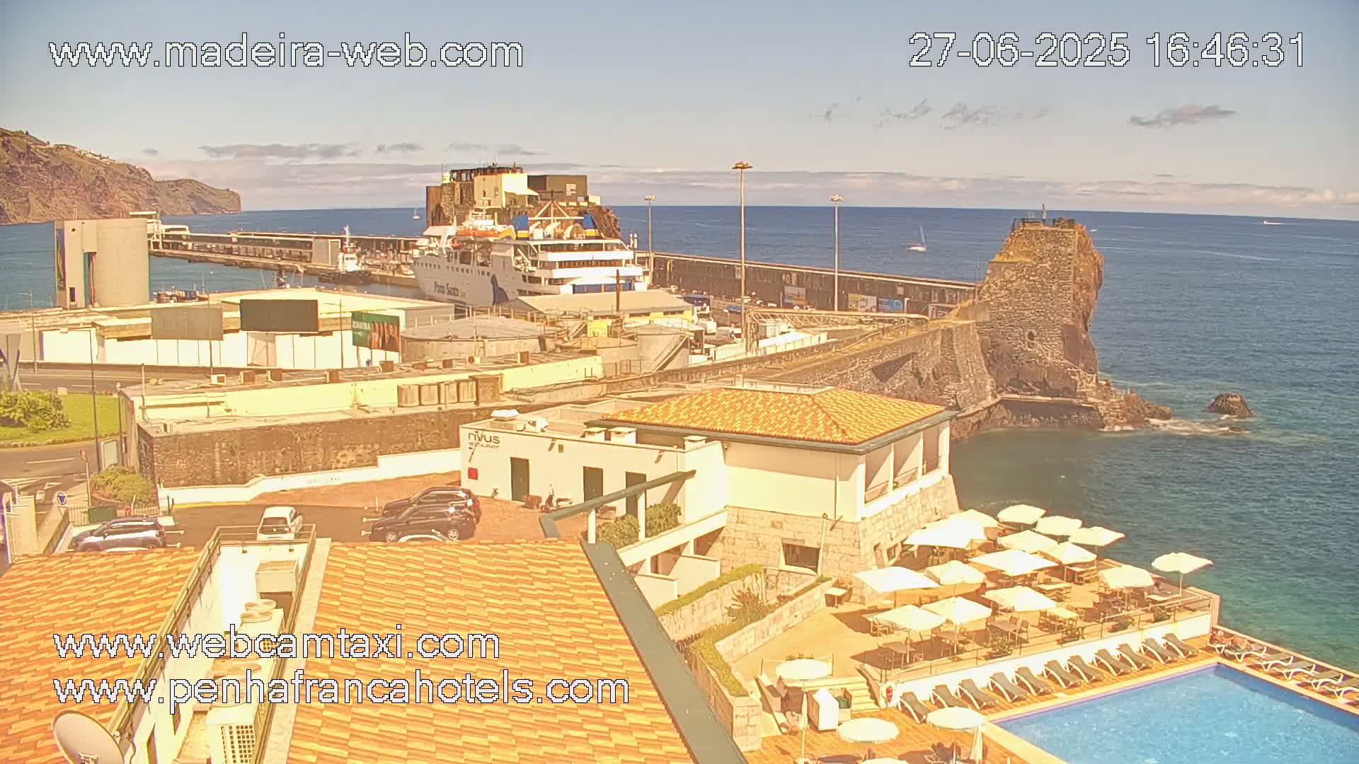 Funchal City View from Penha de Franca Hotel Live Cam - Funchal, Madeira, Portugal