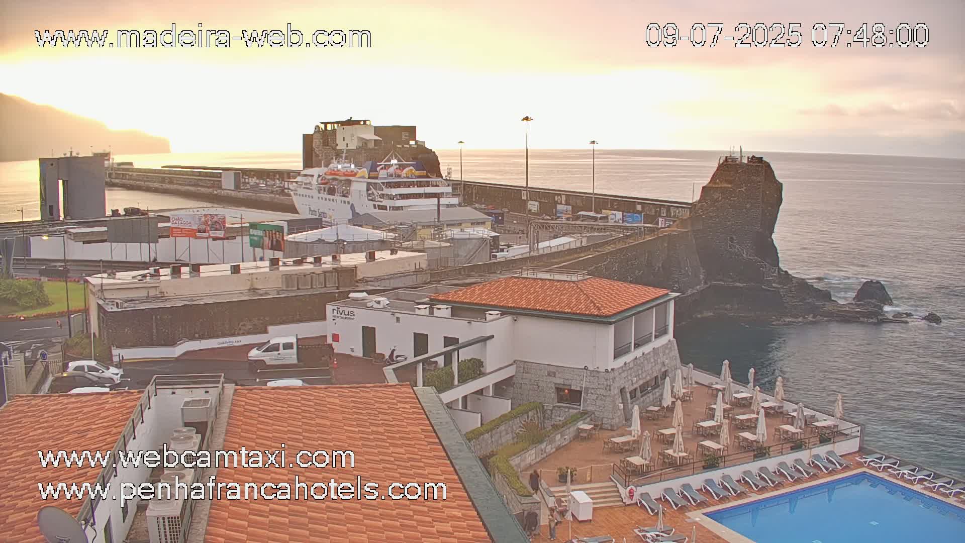 Funchal City View from Penha de Franca Hotel Live Cam - Funchal, Madeira, Portugal