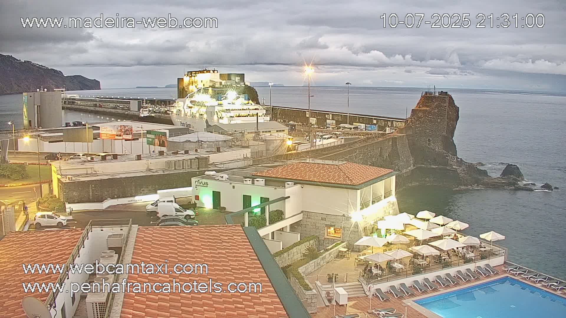 Funchal City View from Penha de Franca Hotel Live Cam - Funchal, Madeira, Portugal