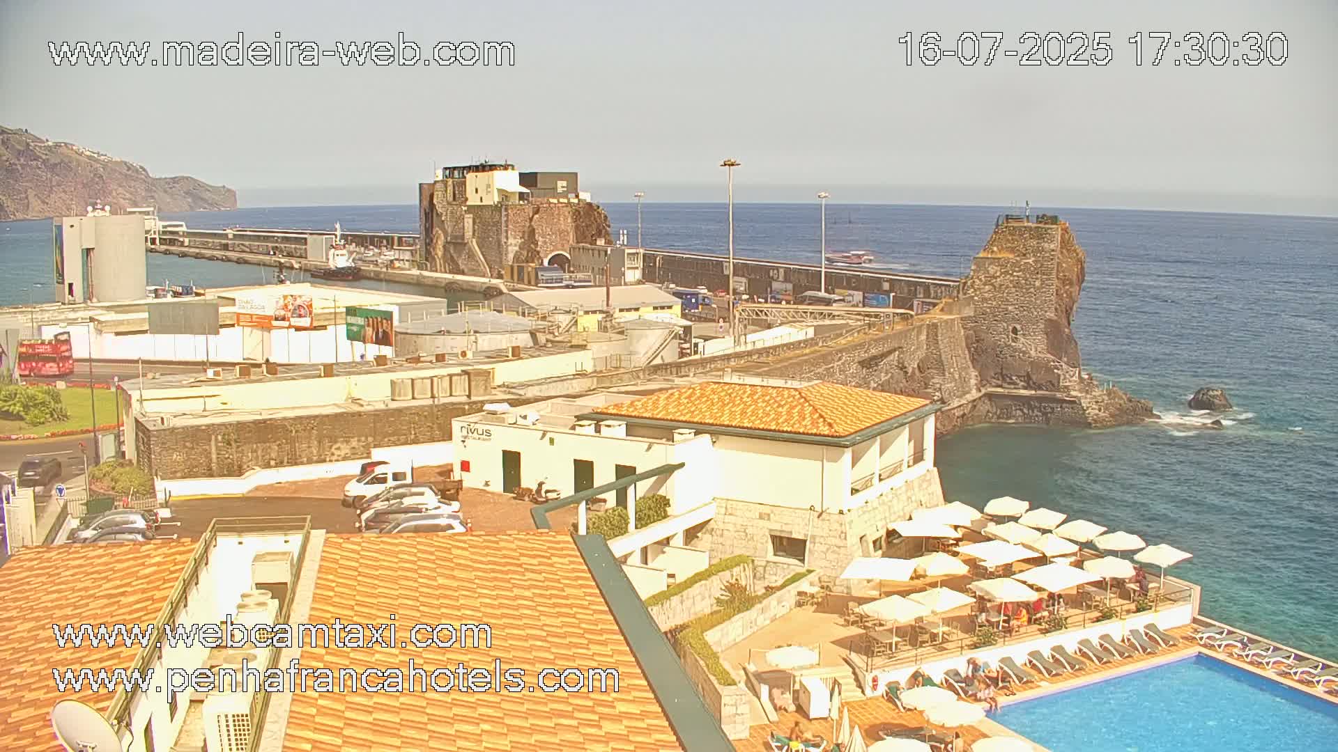 Funchal City View from Penha de Franca Hotel Live Cam - Funchal, Madeira, Portugal