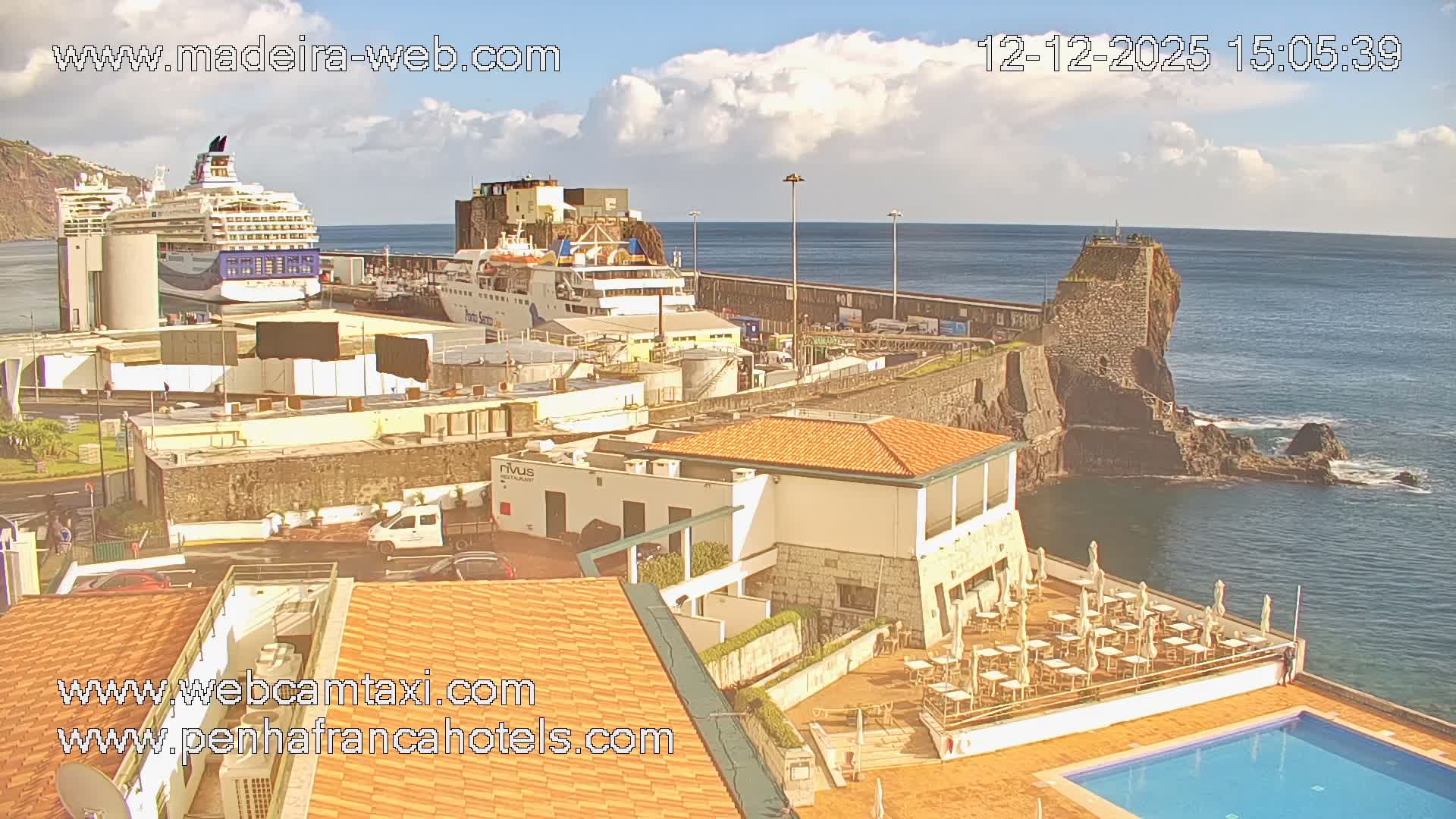Funchal City View from Penha de Franca Hotel Live Cam - Funchal, Madeira, Portugal