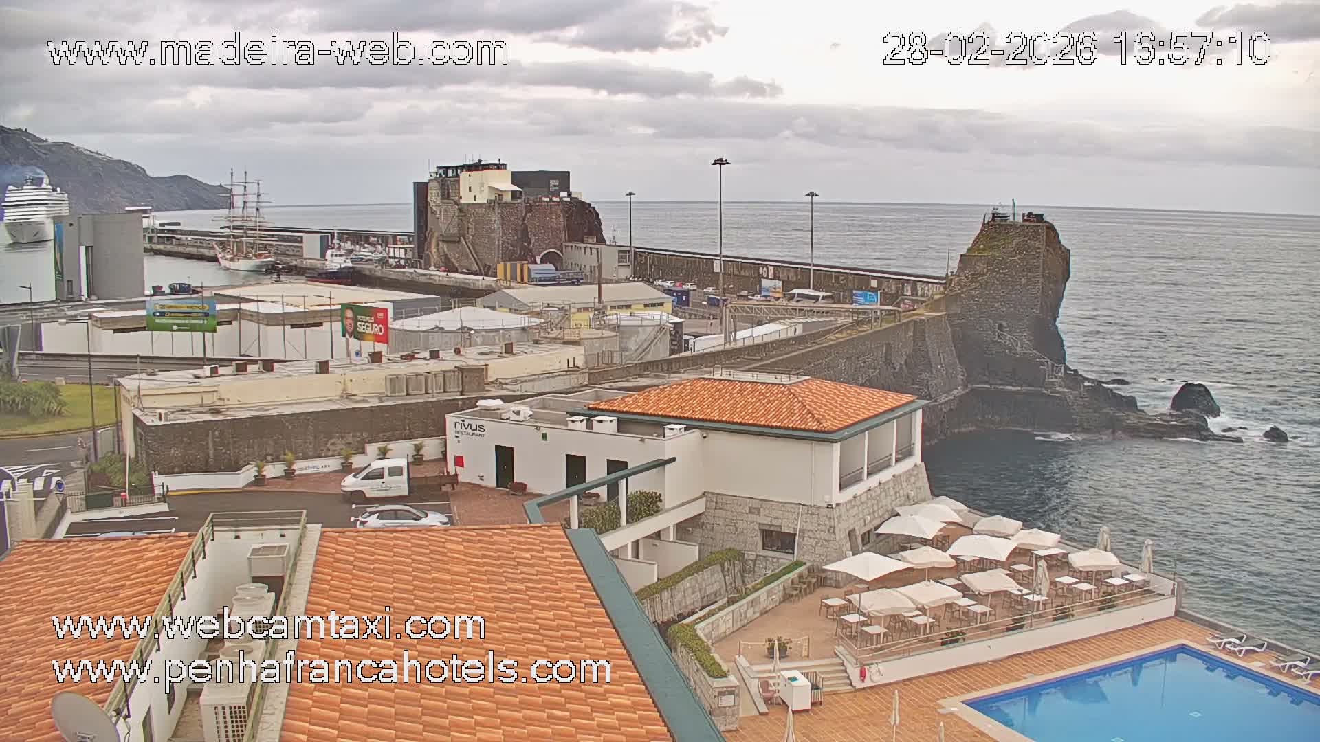 Funchal City View from Penha de Franca Hotel Live Cam - Funchal, Madeira, Portugal