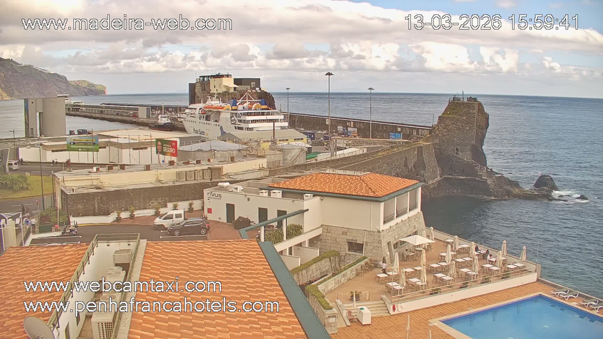 Funchal City View from Penha de Franca Hotel Live Cam - Funchal, Madeira, Portugal