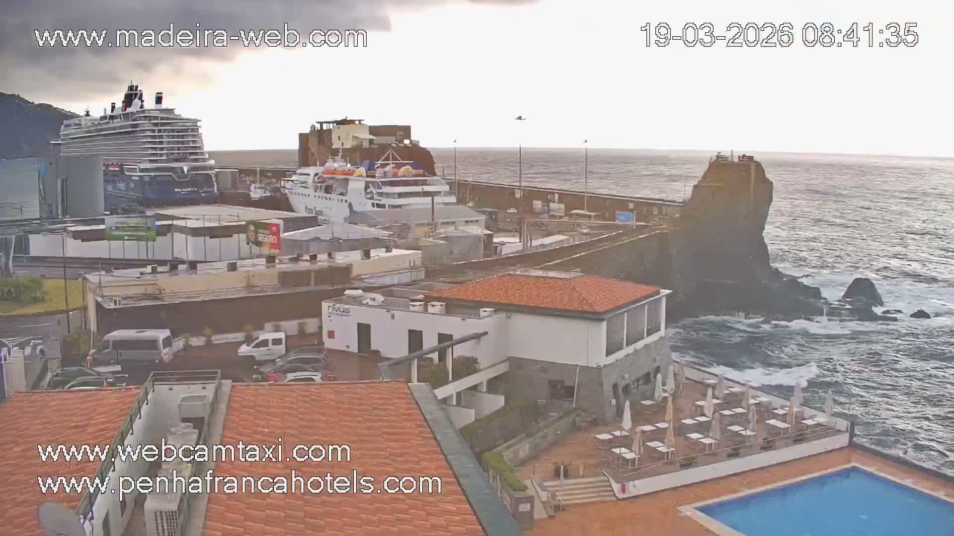 Funchal City View from Penha de Franca Hotel Live Cam - Funchal, Madeira, Portugal