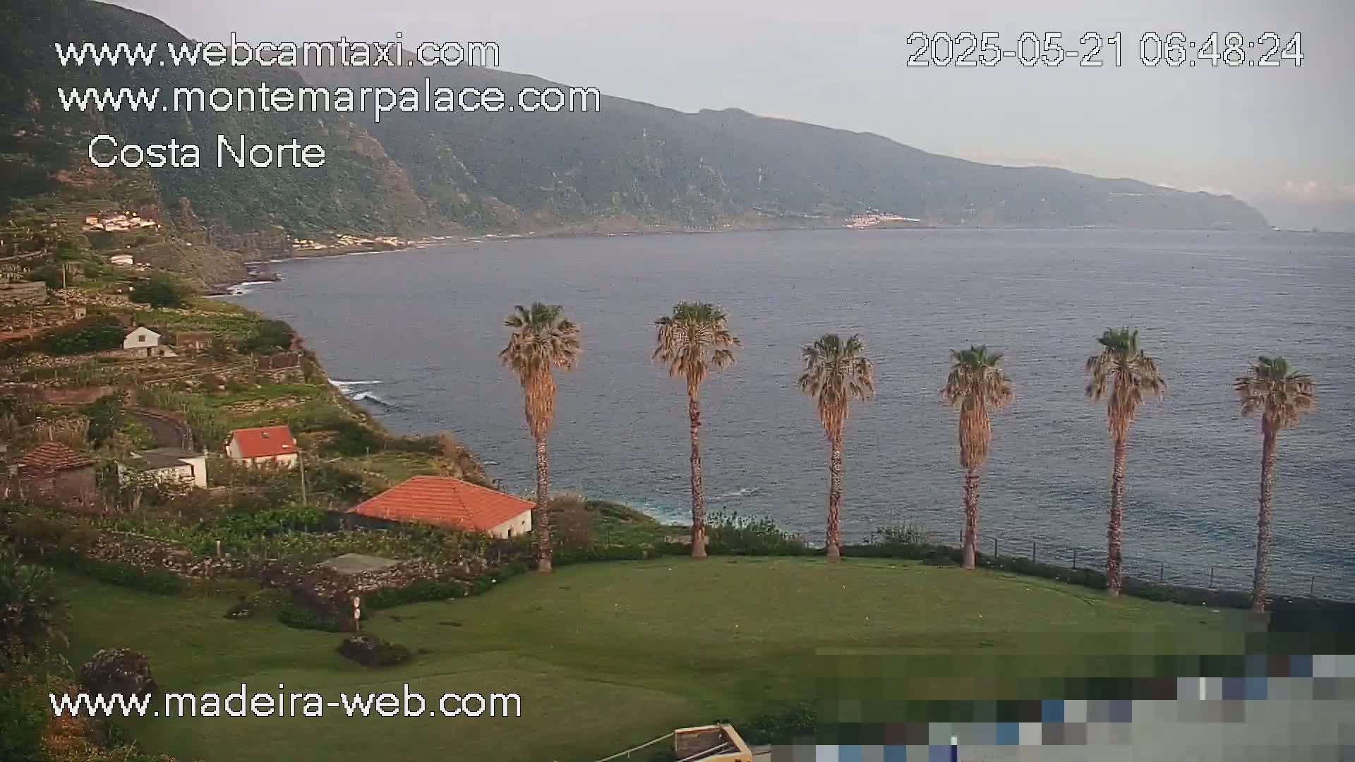 Ponta Delgada Coast  Live Cam from Monte Mar Palace Hotel - Sao Vicente, Madeira, Portugal