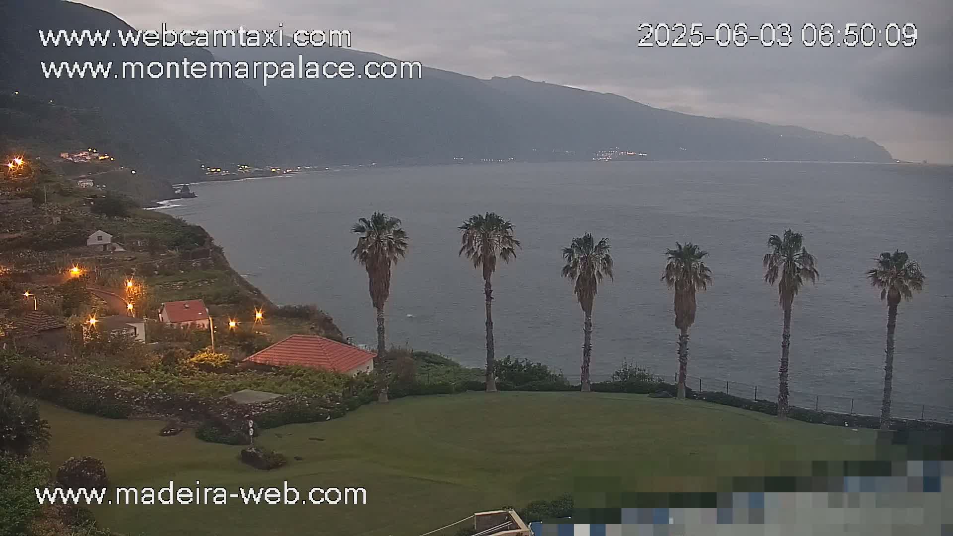 Ponta Delgada Coast  Live Cam from Monte Mar Palace Hotel - Sao Vicente, Madeira, Portugal