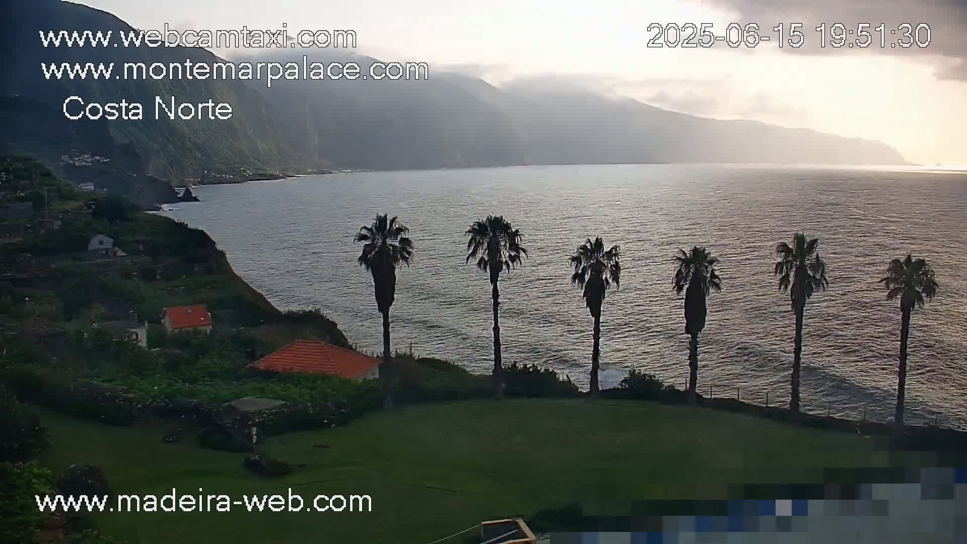 Ponta Delgada Coast  Live Cam from Monte Mar Palace Hotel - Sao Vicente, Madeira, Portugal