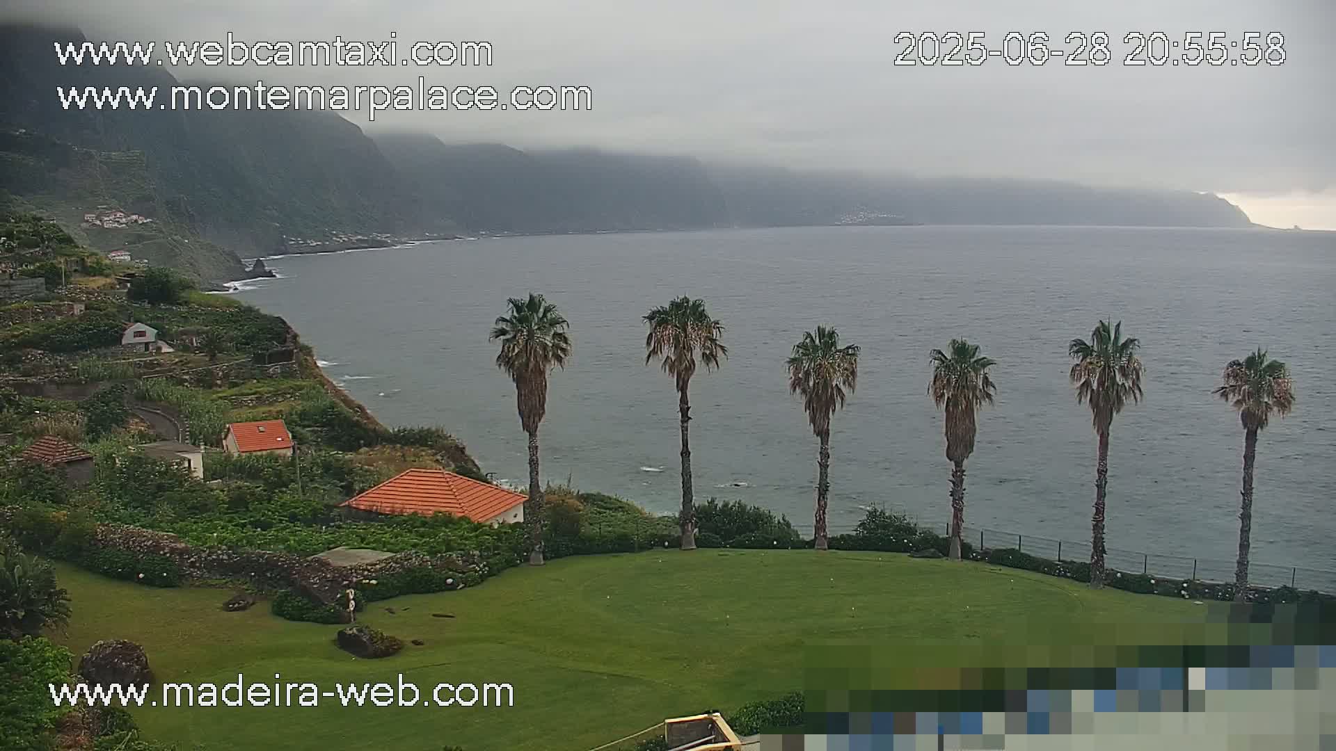 Ponta Delgada Coast  Live Cam from Monte Mar Palace Hotel - Sao Vicente, Madeira, Portugal