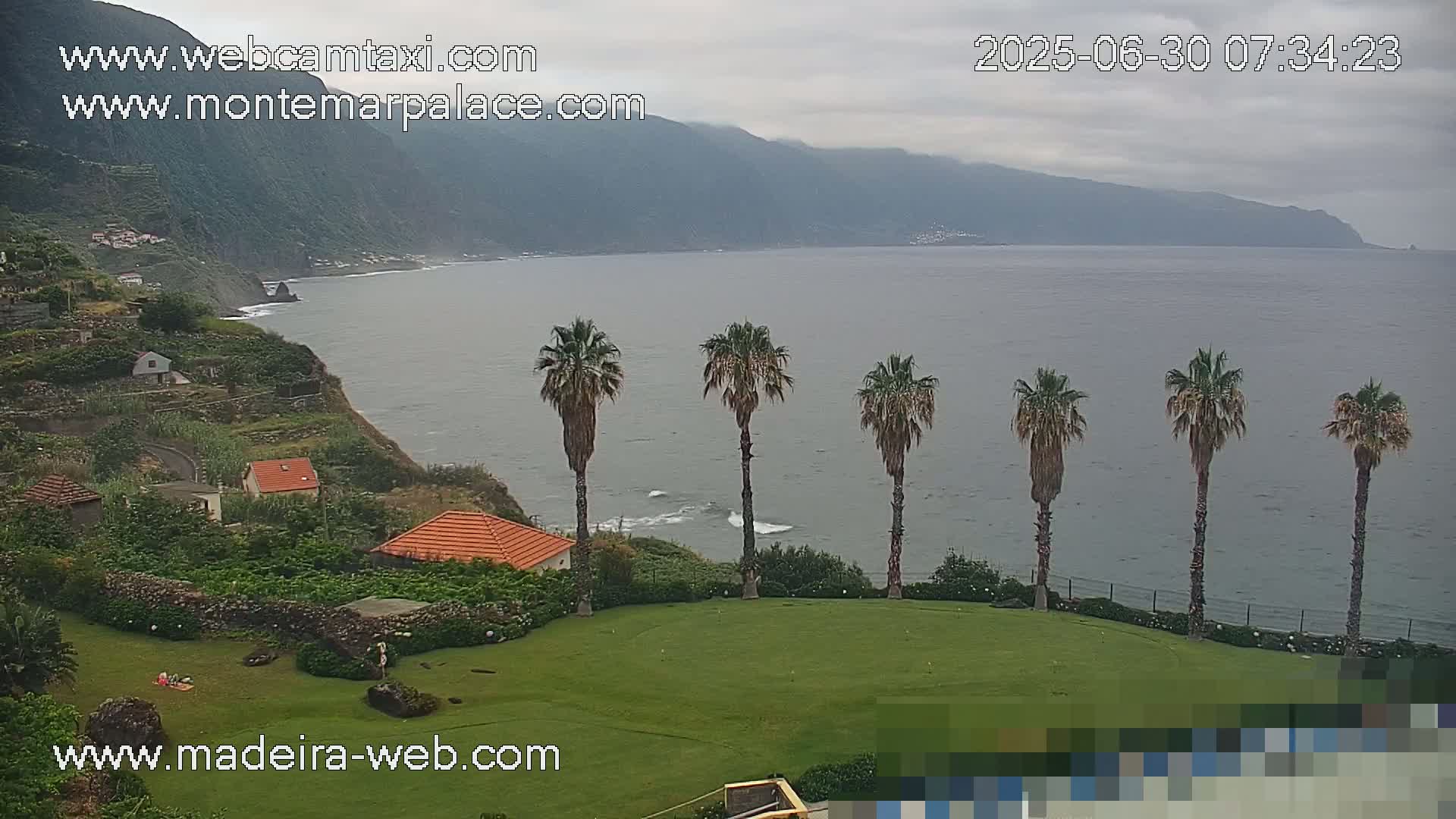 Ponta Delgada Coast  Live Cam from Monte Mar Palace Hotel - Sao Vicente, Madeira, Portugal