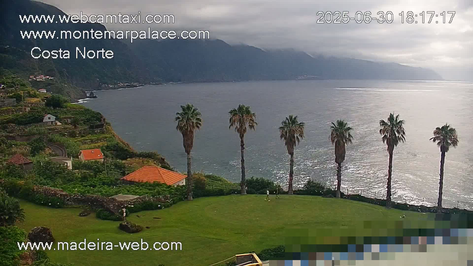 Ponta Delgada Coast  Live Cam from Monte Mar Palace Hotel - Sao Vicente, Madeira, Portugal