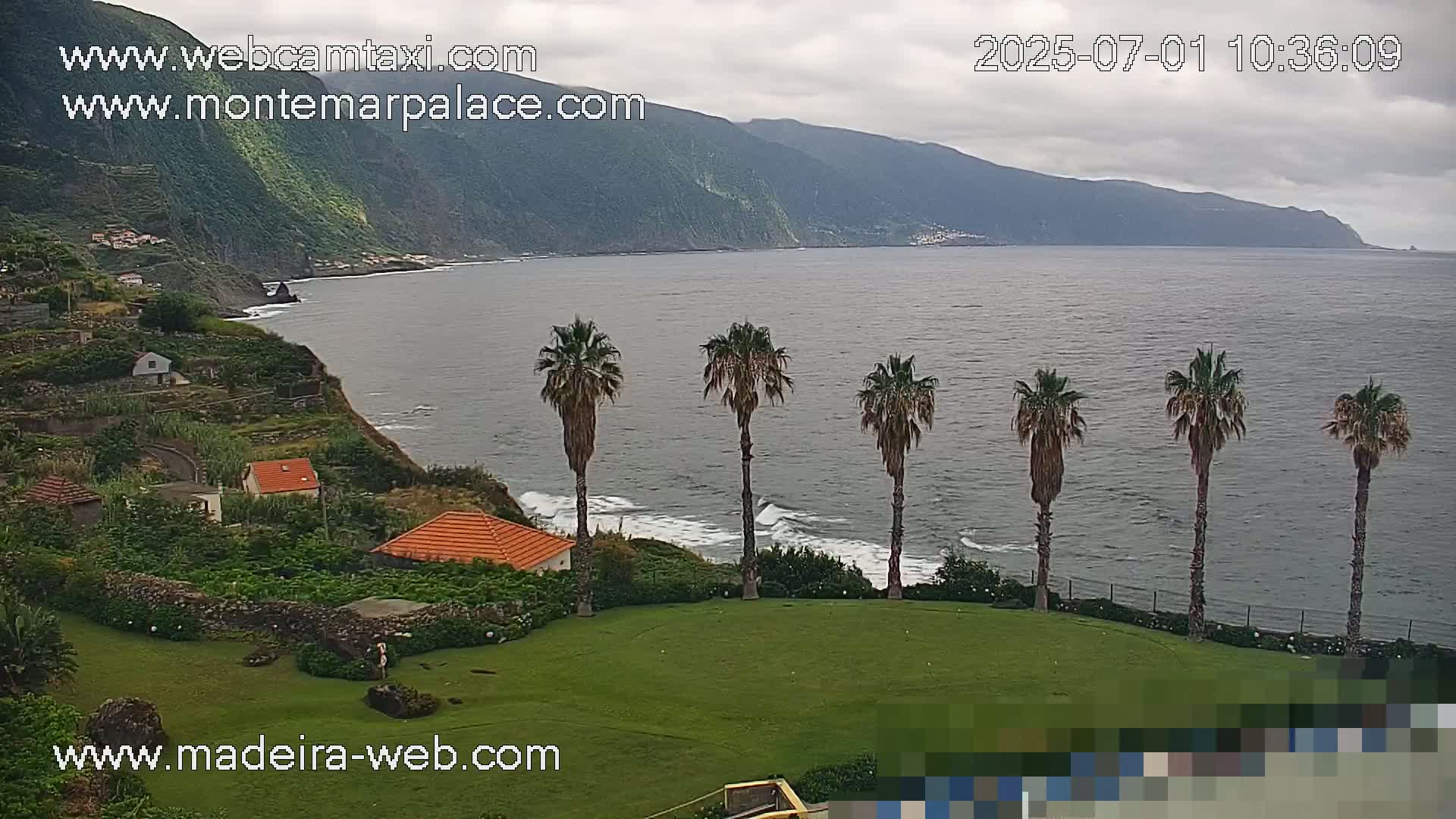 Ponta Delgada Coast  Live Cam from Monte Mar Palace Hotel - Sao Vicente, Madeira, Portugal
