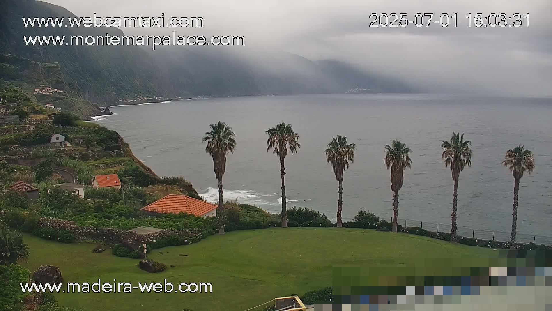 Ponta Delgada Coast  Live Cam from Monte Mar Palace Hotel - Sao Vicente, Madeira, Portugal