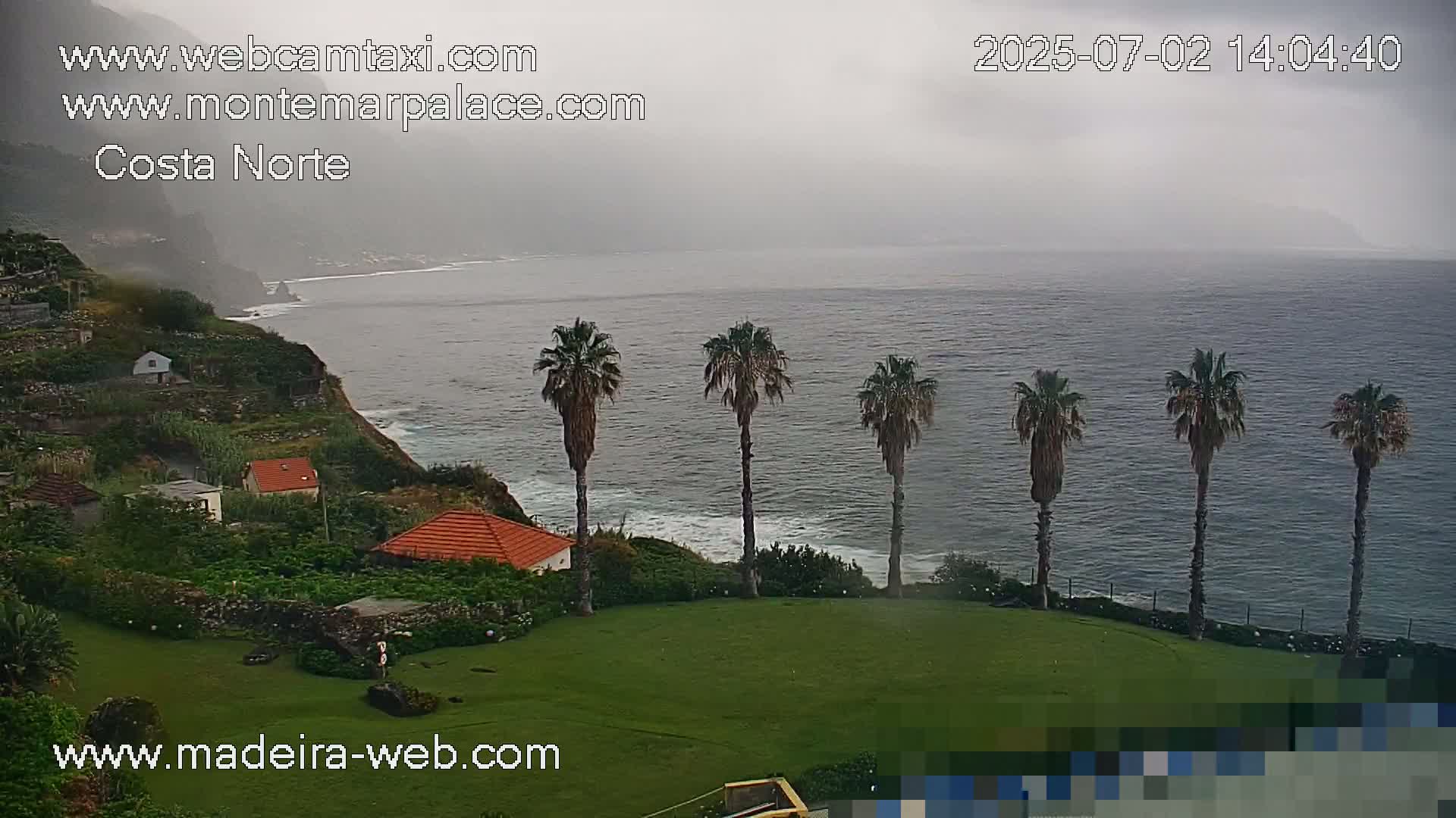 Ponta Delgada Coast  Live Cam from Monte Mar Palace Hotel - Sao Vicente, Madeira, Portugal